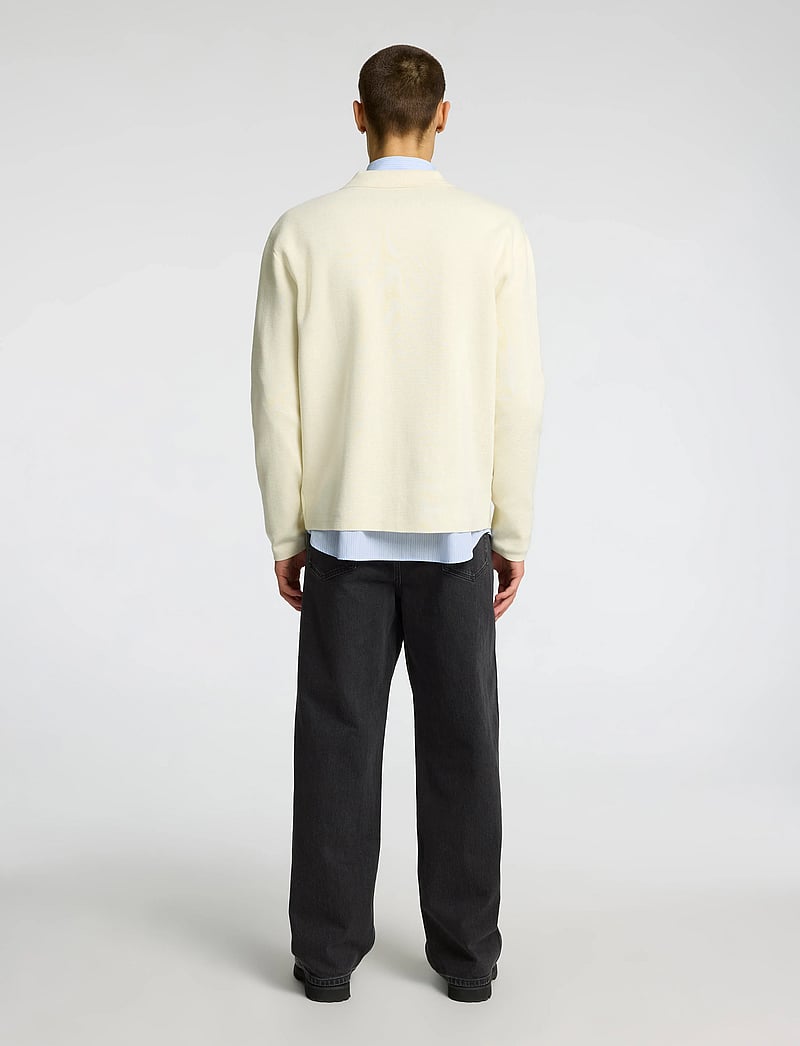 Selected - SLHMIKE LIGHT RELAXED POLO CARDIGAN NOOS - cardigans - pristine - 3