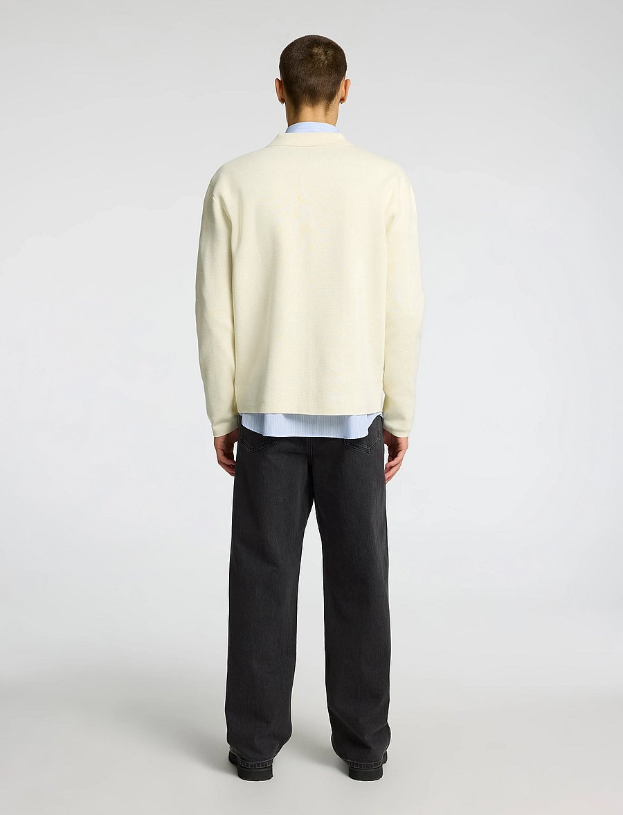 Selected - SLMMIKE LIGHT POLO CARDIGAN NOOS - strickjacken - pristine - 3