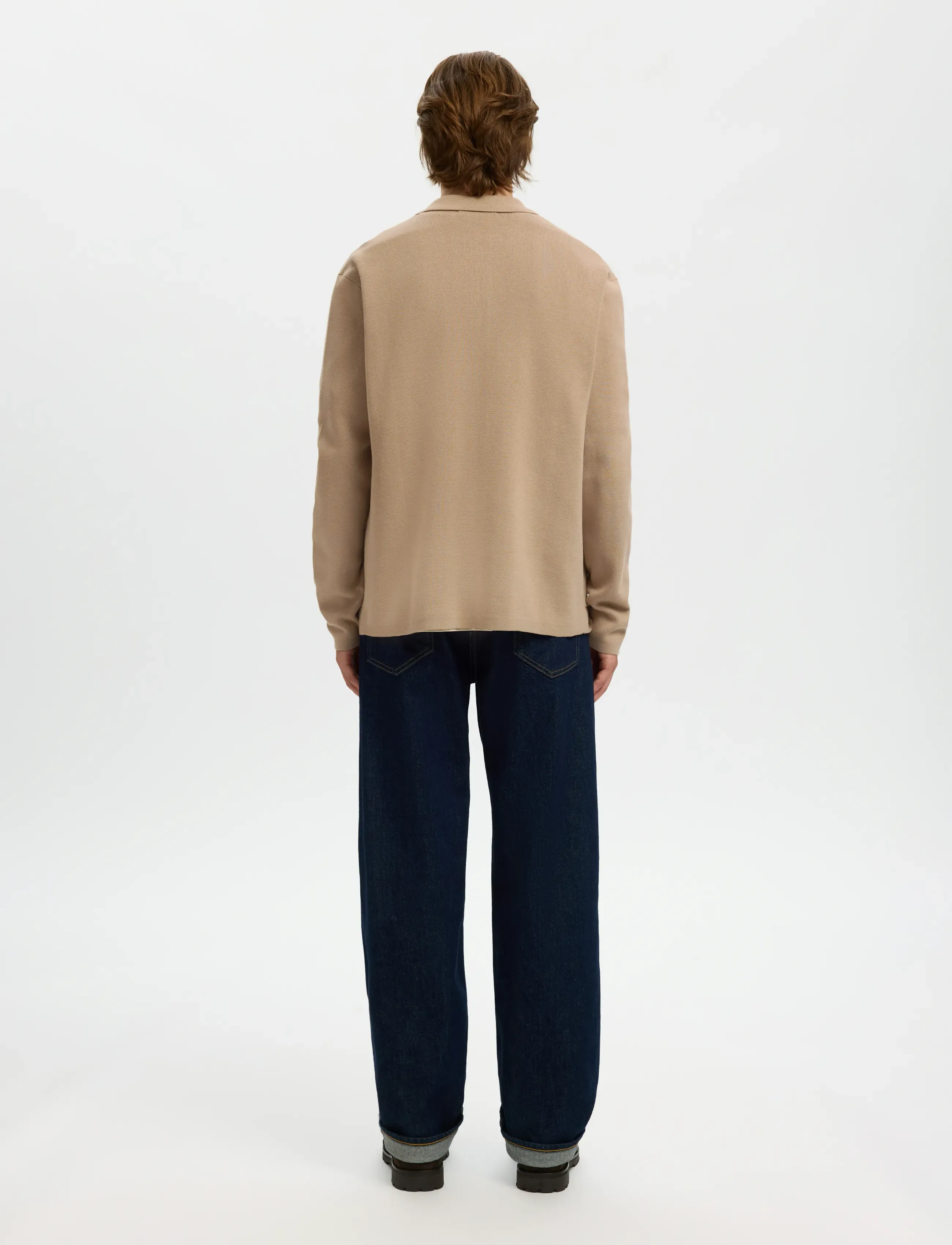 Selected - SLMMIKE LIGHT POLO CARDIGAN NOOS - cardigans - savannah tan - 2