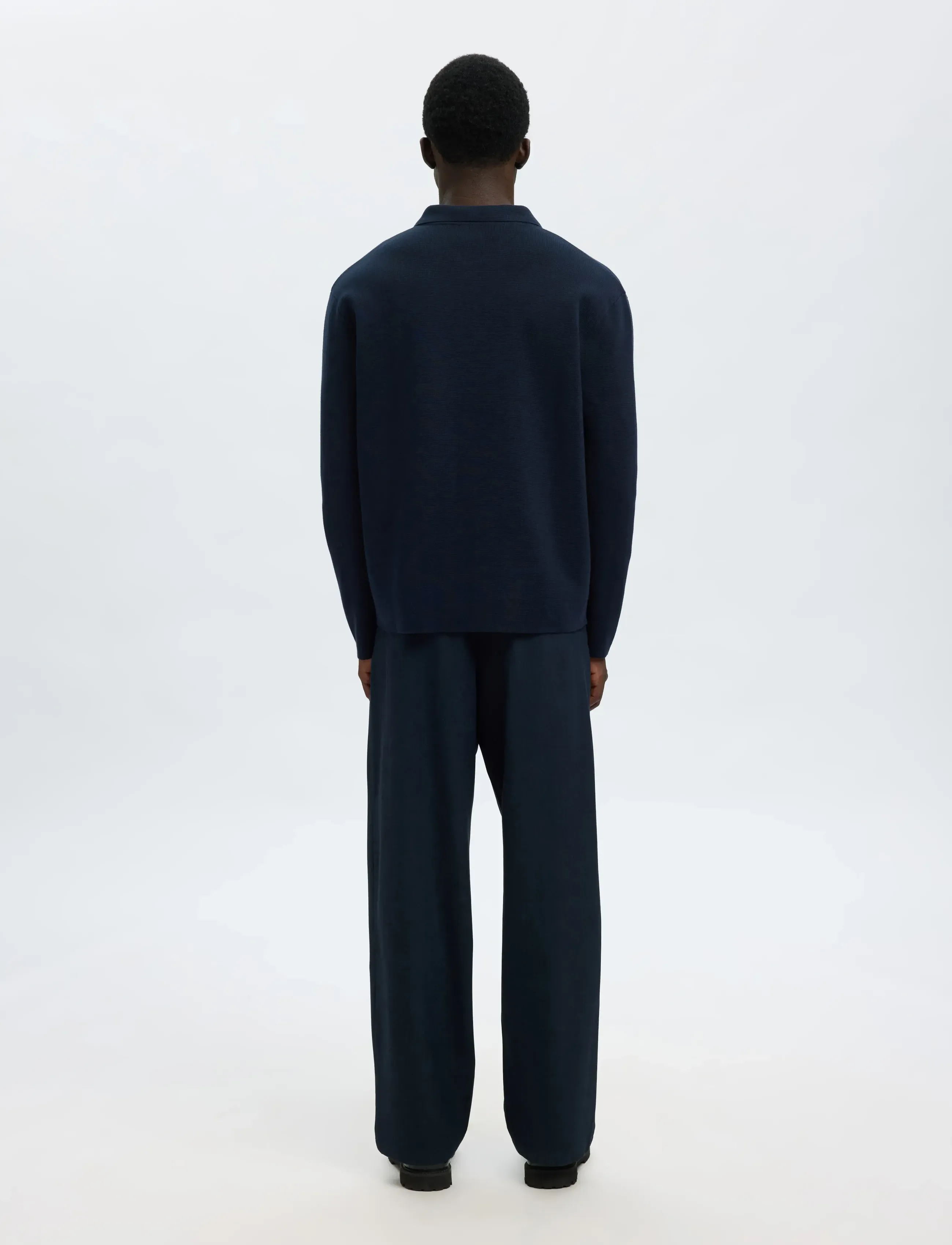 Selected - SLMMIKE LIGHT POLO CARDIGAN NOOS - cardigans - sky captain - 2