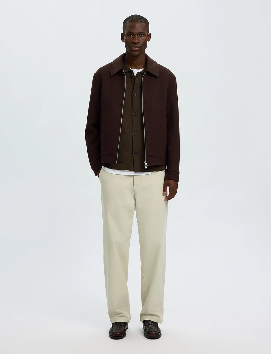 Selected - SLMMIKE LIGHT POLO CARDIGAN NOOS - cardigans - turkish coffee - 5