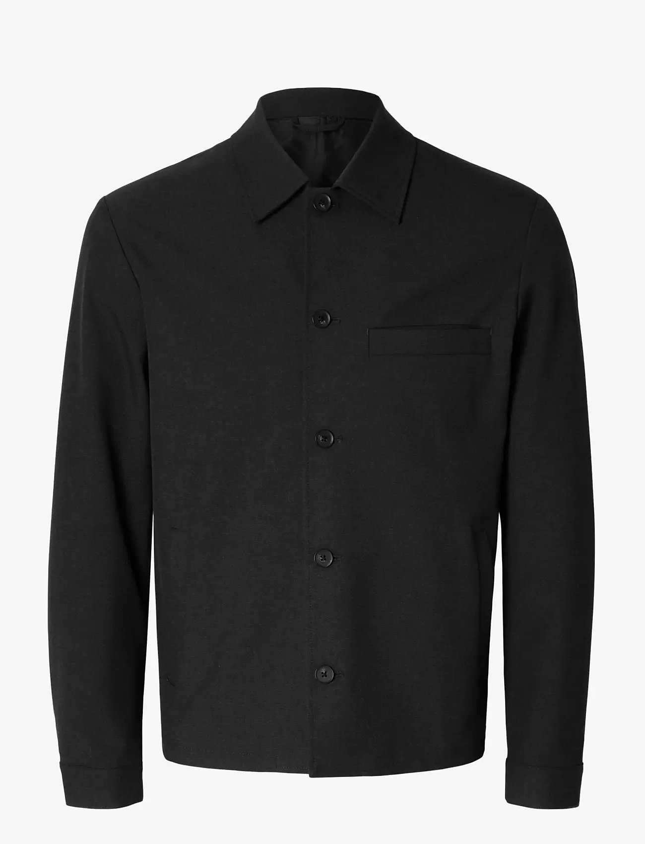 Selected - SLMREG-ROBERT OVERSHIRT NOOS - casual skjorter - black - 1