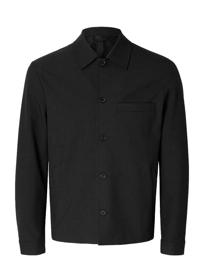 Selected - SLMREG-ROBERT OVERSHIRT NOOS - nach anlass kaufen - black - 1
