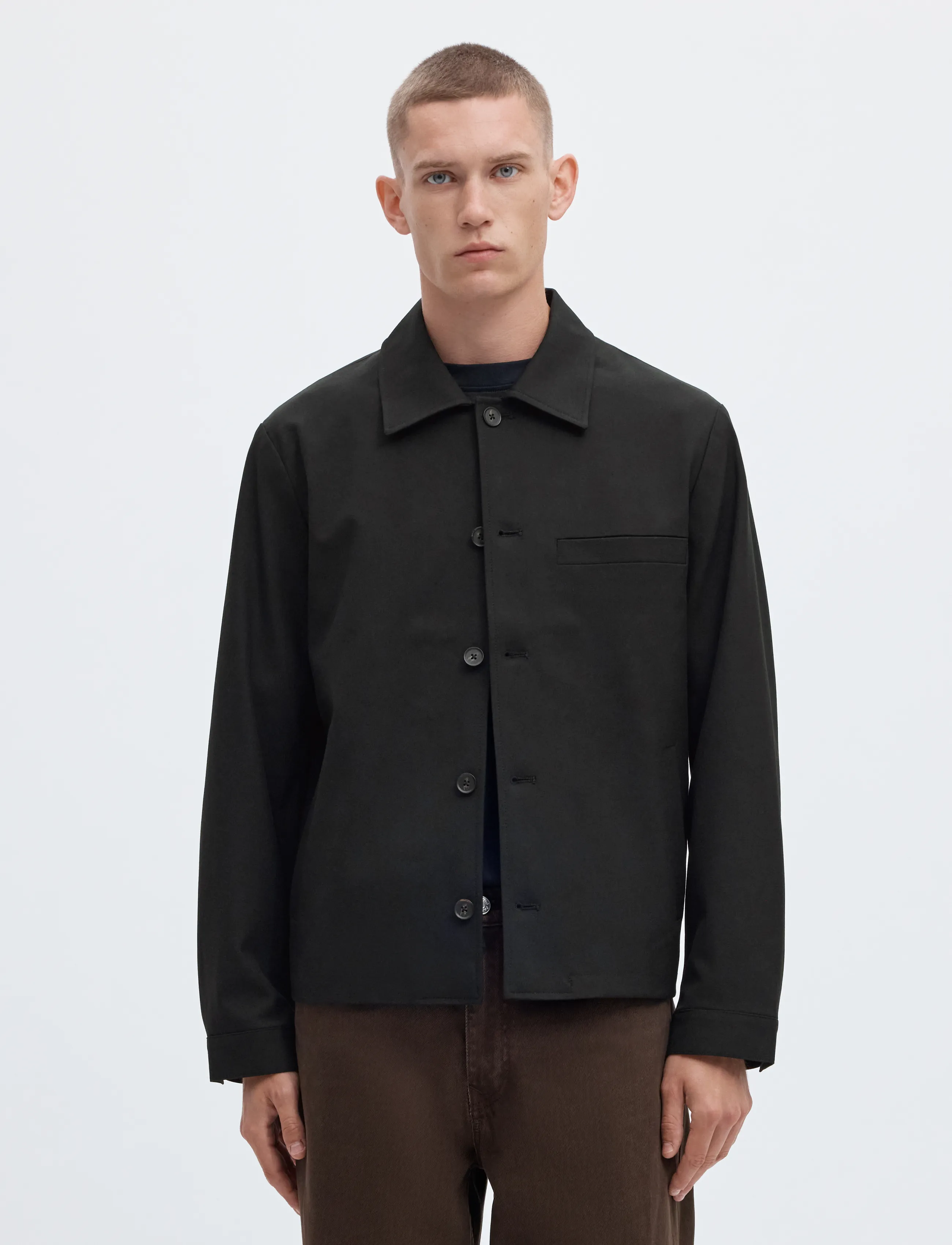 Selected SLMREG-ROBERT OVERSHIRT NOOS - Business - BLACK / black