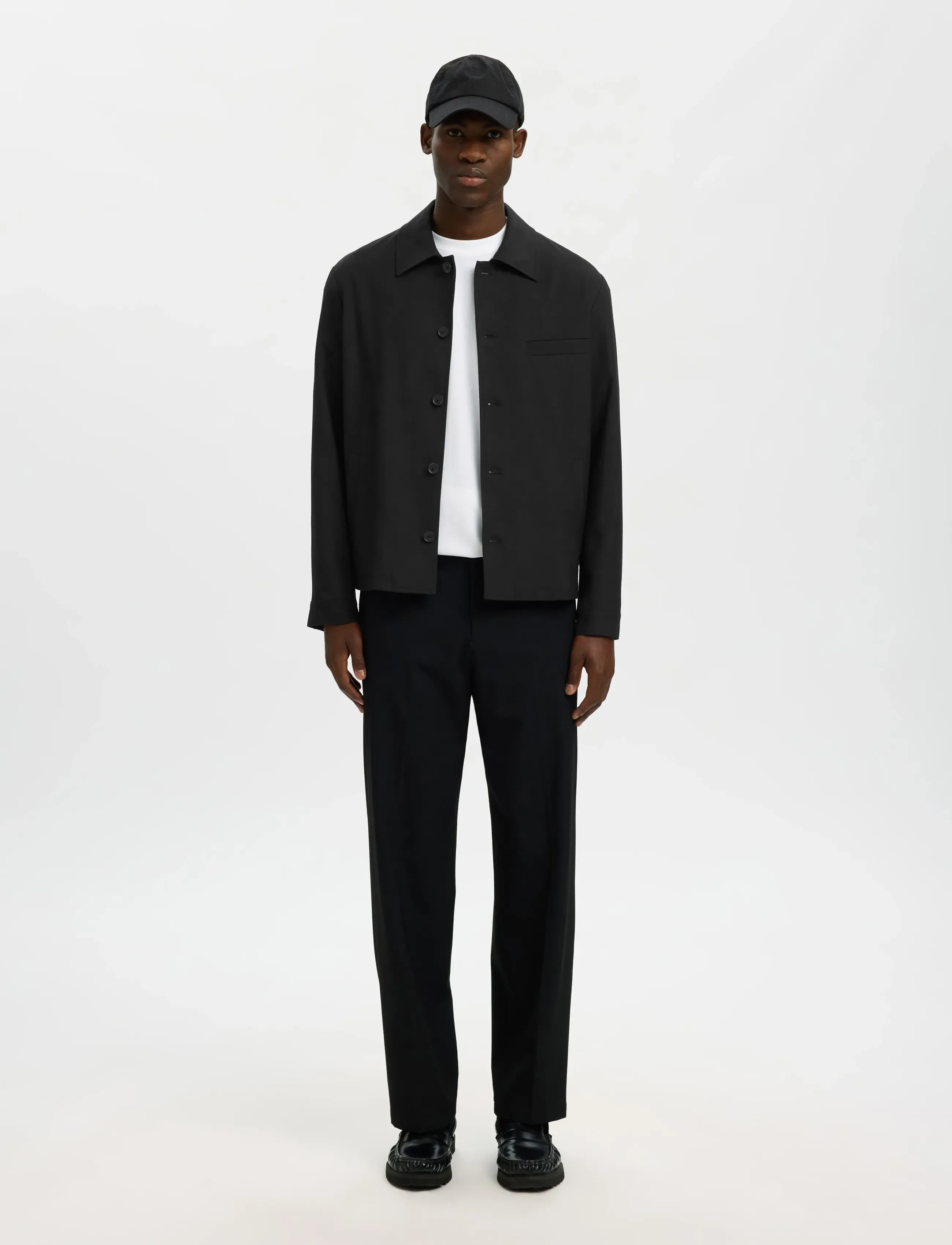 Selected - SLMREG-ROBERT OVERSHIRT NOOS - prekės kiekvienai progai - black - 3