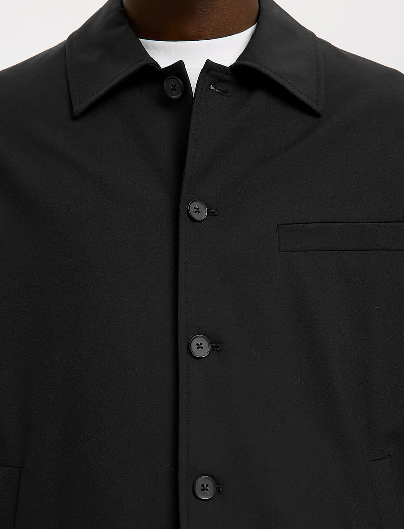 Selected - SLMREG-ROBERT OVERSHIRT NOOS - nach anlass kaufen - black - 4
