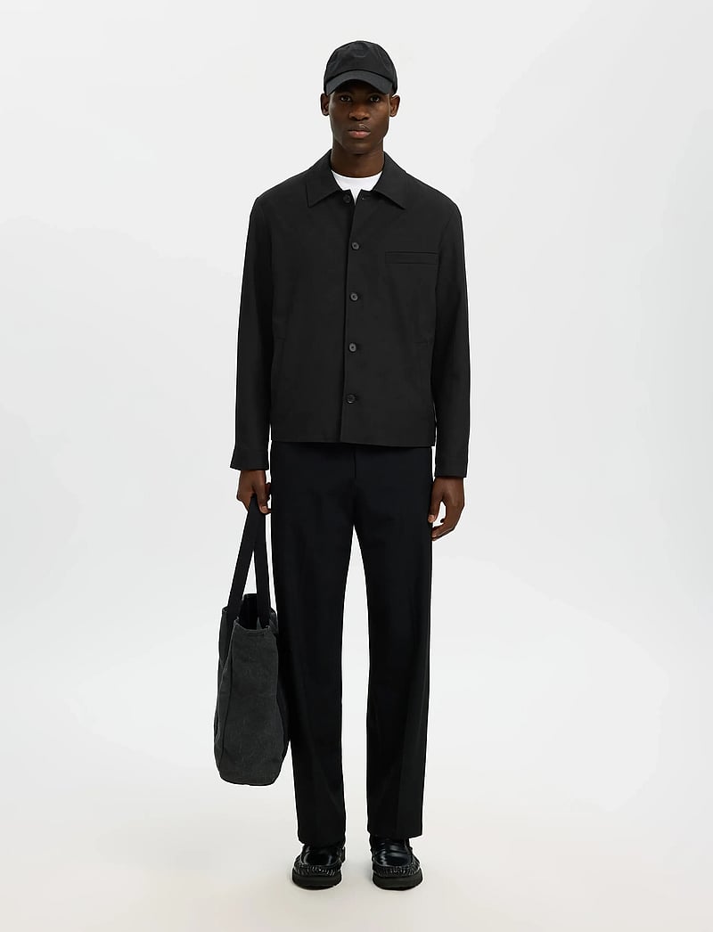 Selected - SLMREG-ROBERT OVERSHIRT NOOS - nach anlass kaufen - black - 5