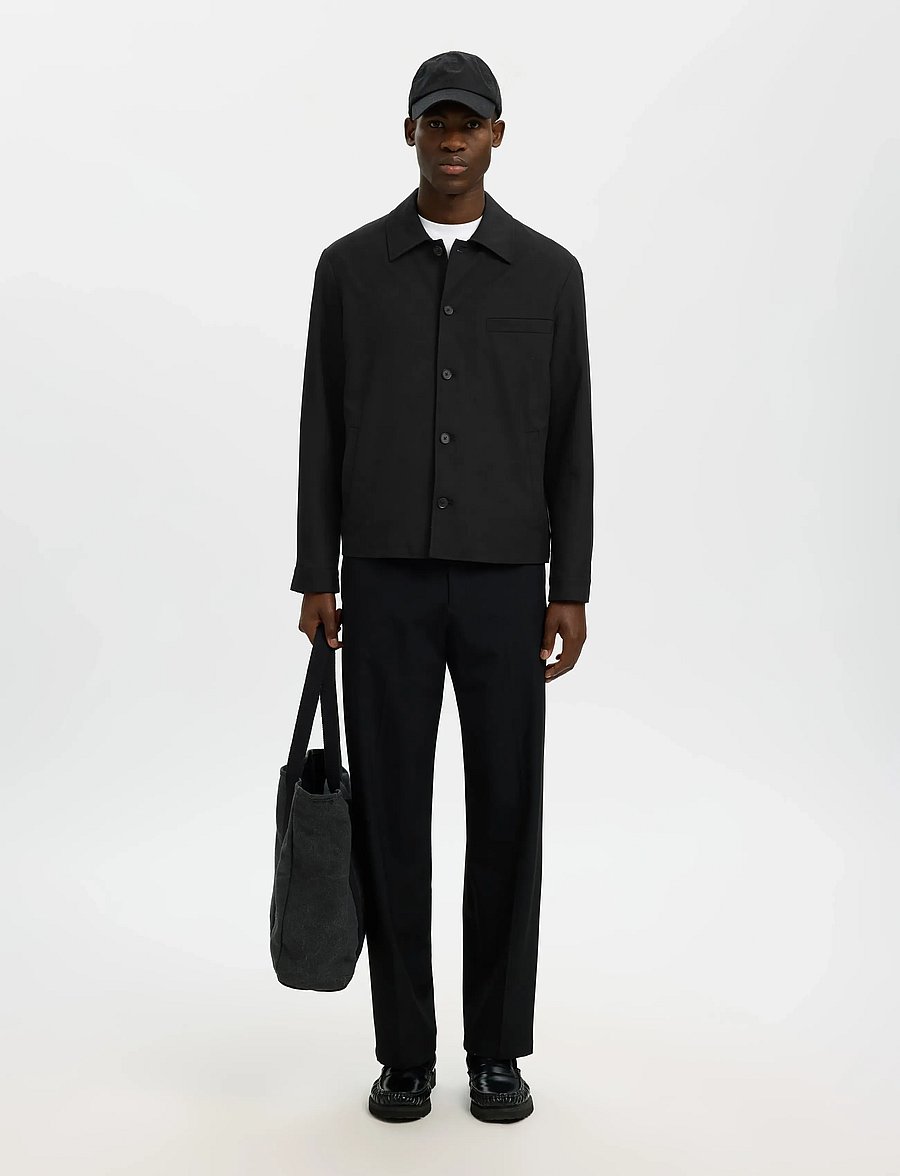 Selected - SLMREG-ROBERT OVERSHIRT NOOS - nach anlass kaufen - black - 5