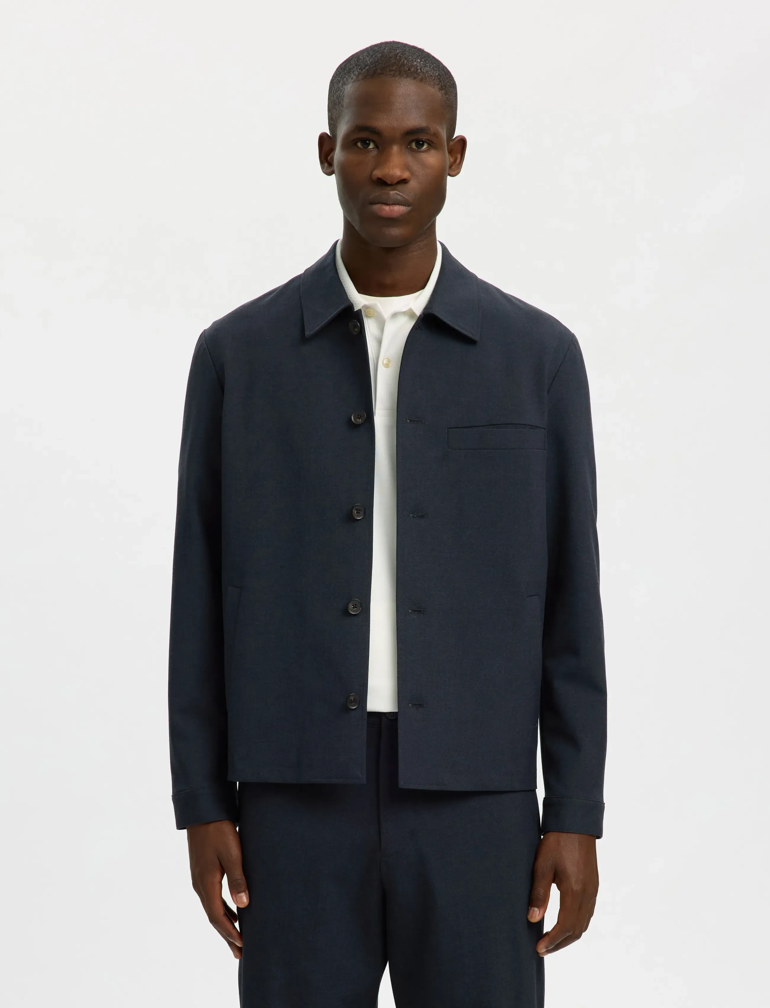 Selected SLMREG-ROBERT OVERSHIRT NOOS - Casual skjorter - DARK SAPPHIRE / navy