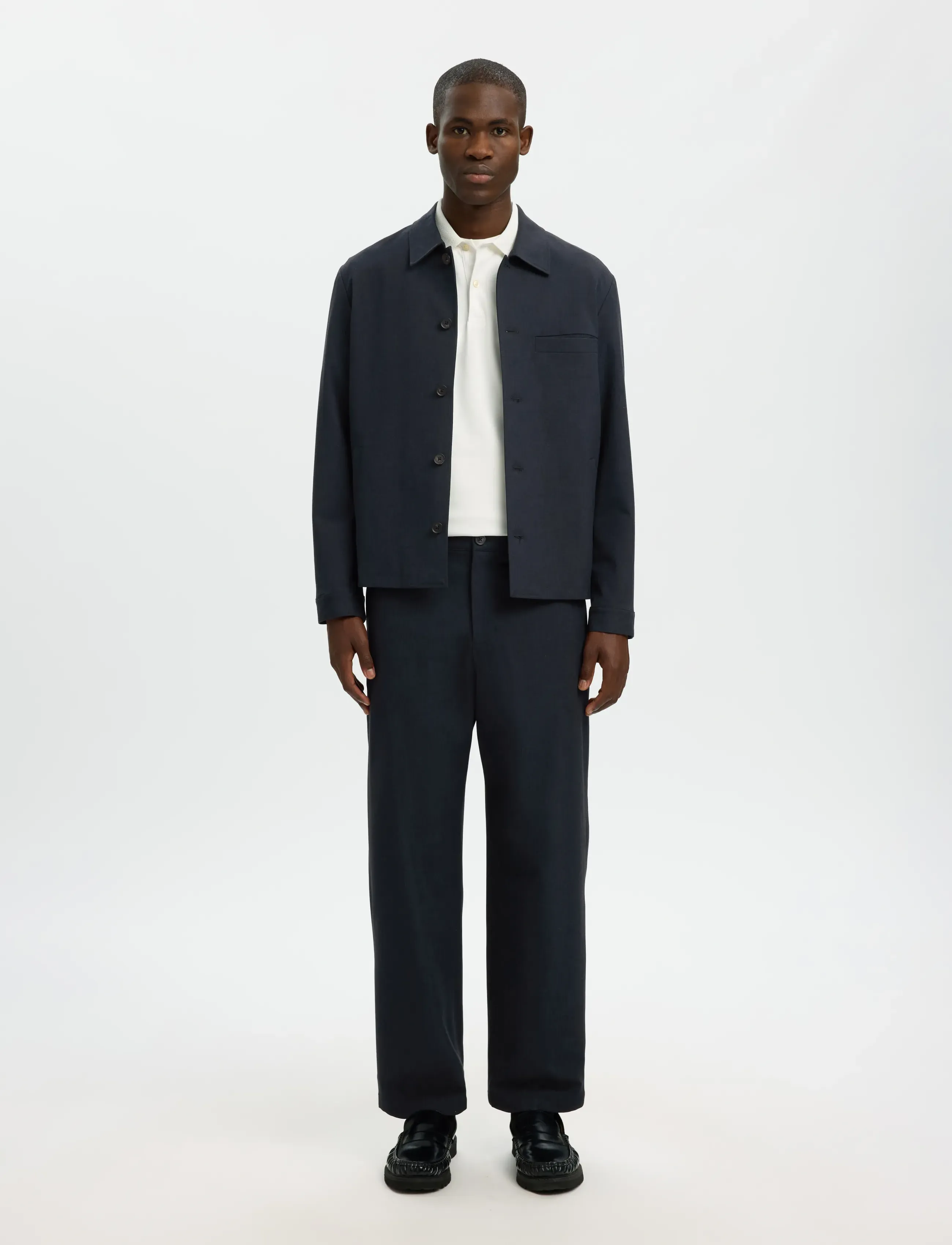 Selected - SLMREG-ROBERT OVERSHIRT NOOS - overshirts - dark sapphire - 3
