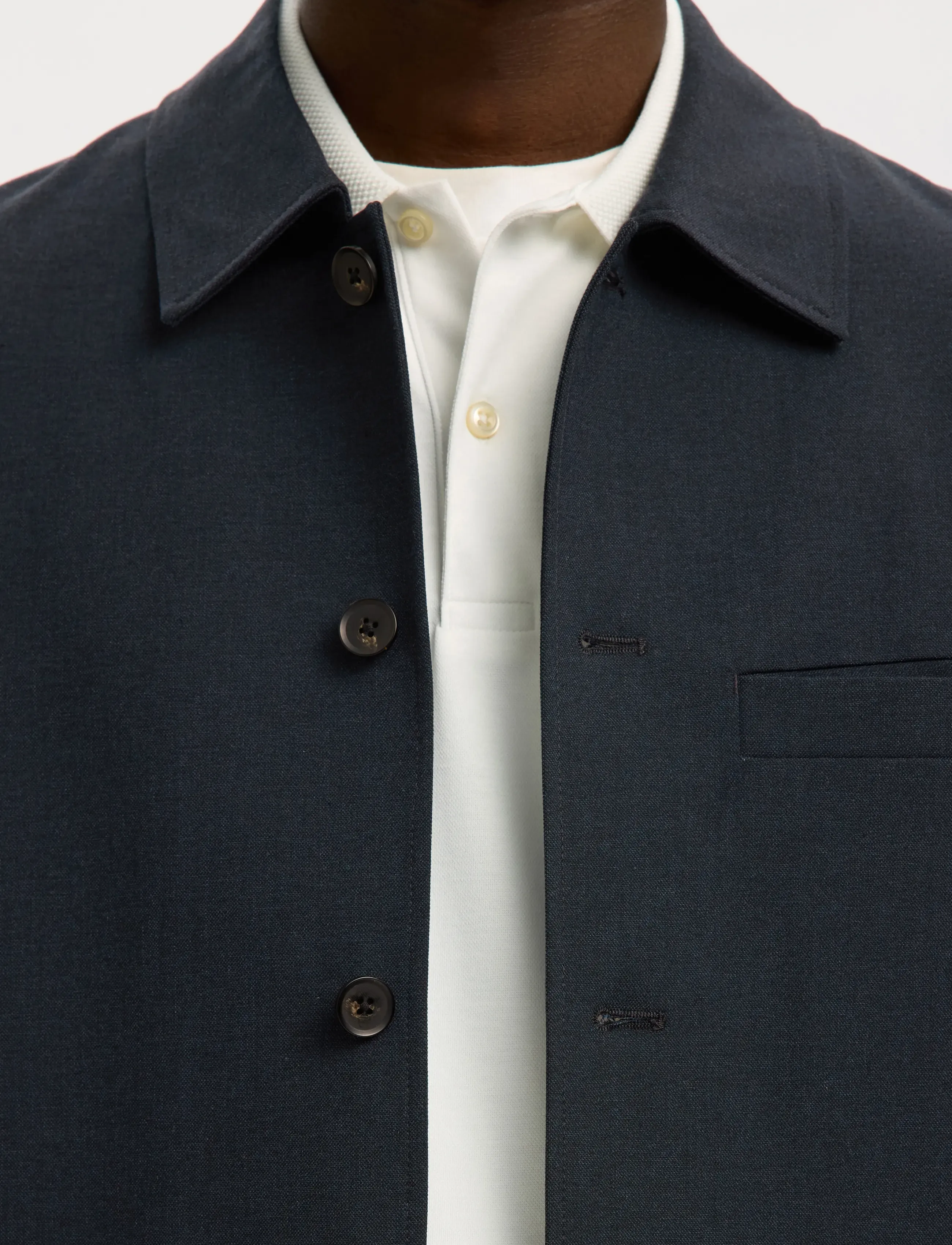 Selected - SLMREG-ROBERT OVERSHIRT NOOS - overshirts - dark sapphire - 4