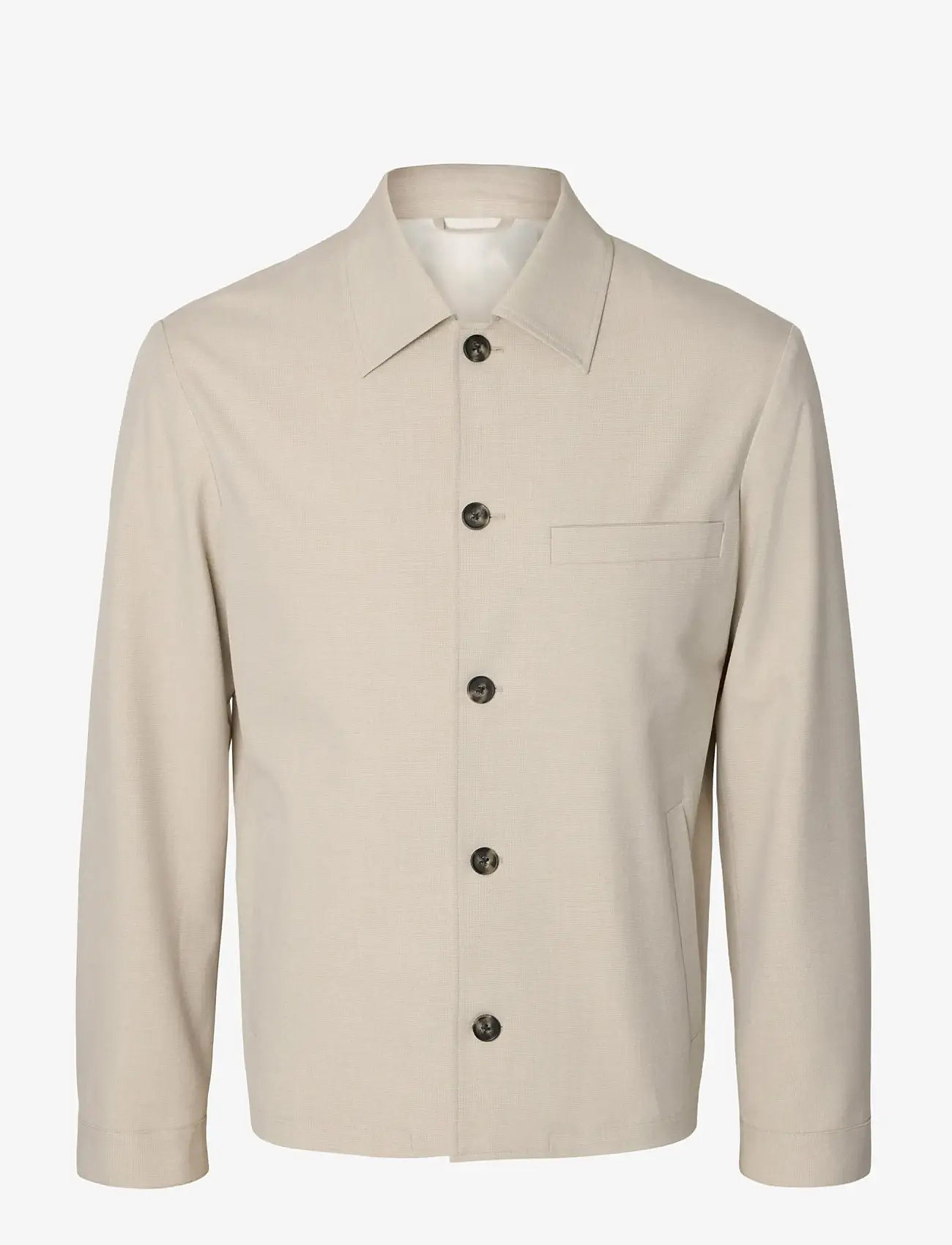 Selected - SLMREG-ROBERT OVERSHIRT NOOS - osta olukorra järgi - egret - 1