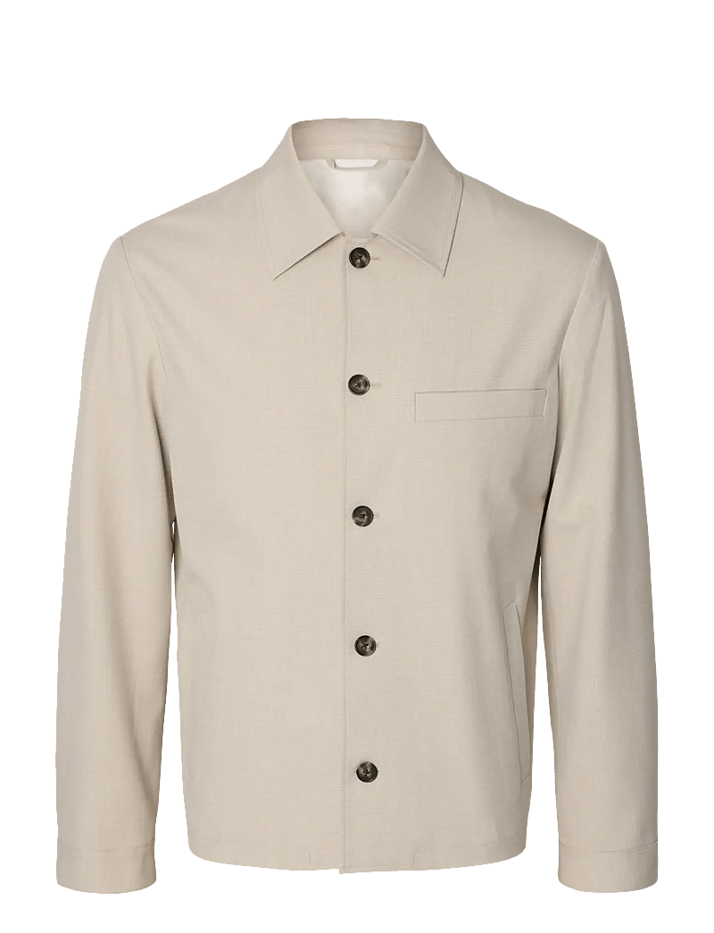 Selected - SLMREG-ROBERT OVERSHIRT NOOS - nach anlass kaufen - egret - 1