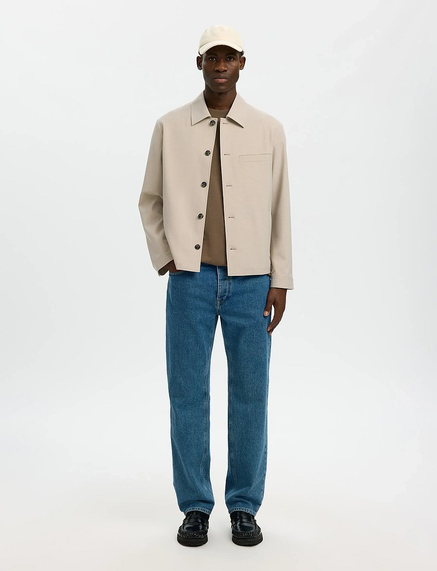 Selected - SLMREG-ROBERT OVERSHIRT NOOS - nach anlass kaufen - egret - 3