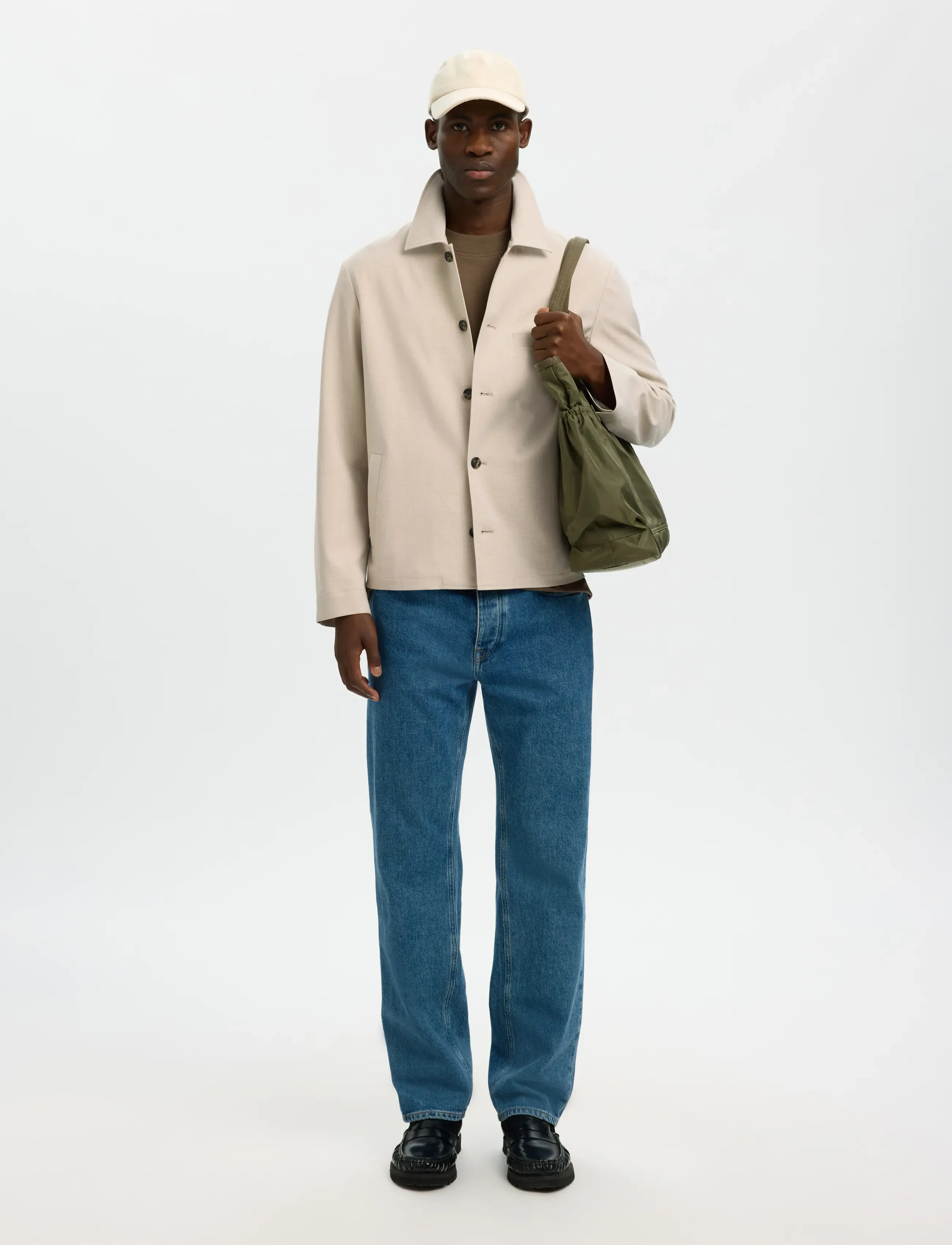 Selected - SLMREG-ROBERT OVERSHIRT NOOS - shop by occasion - egret - 4