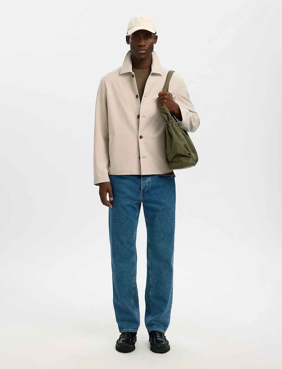 Selected - SLMREG-ROBERT OVERSHIRT NOOS - nach anlass kaufen - egret - 4