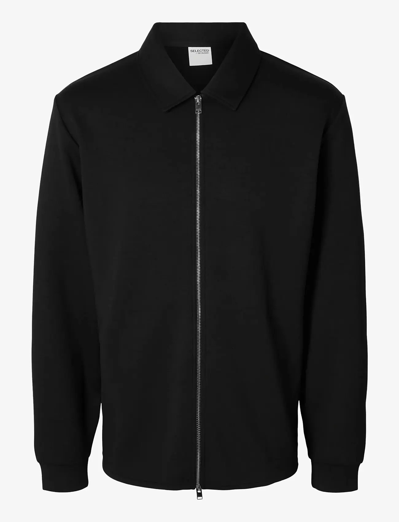 Selected - SLHEMANUEL SOFT FULL ZIP SWEAT NOOS - kollektioner - black - 1