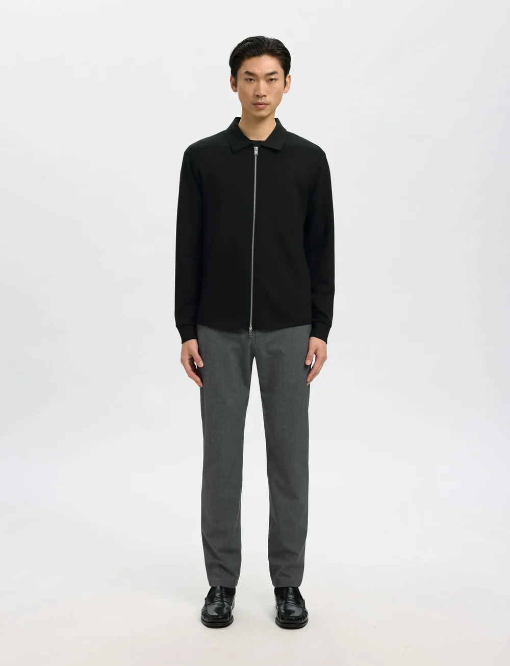 Selected - SLHEMANUEL SOFT FULL ZIP SWEAT NOOS - kollektsioonid - black - 3