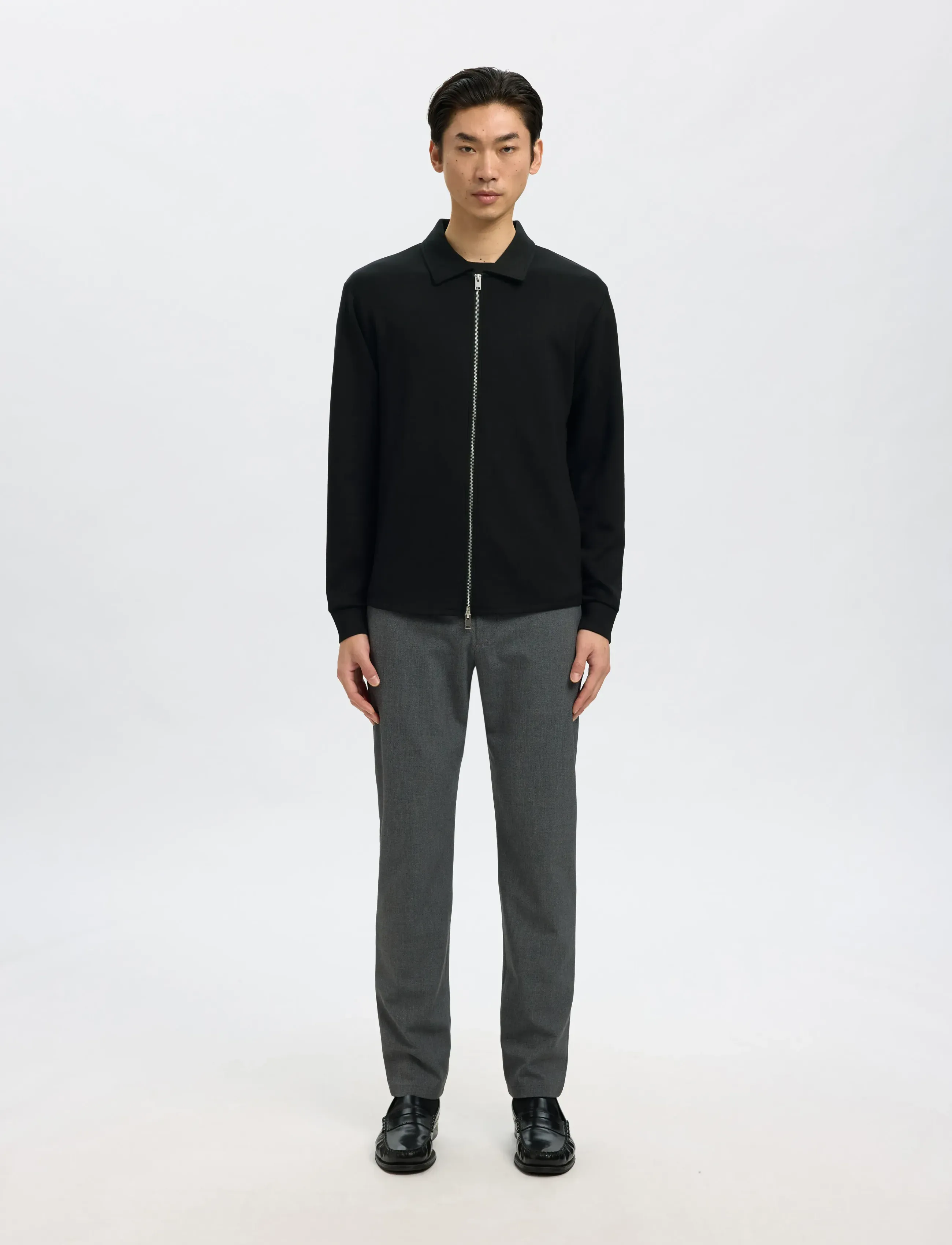 Selected - SLHEMANUEL SOFT FULL ZIP SWEAT NOOS - shop by occasion - black - 3