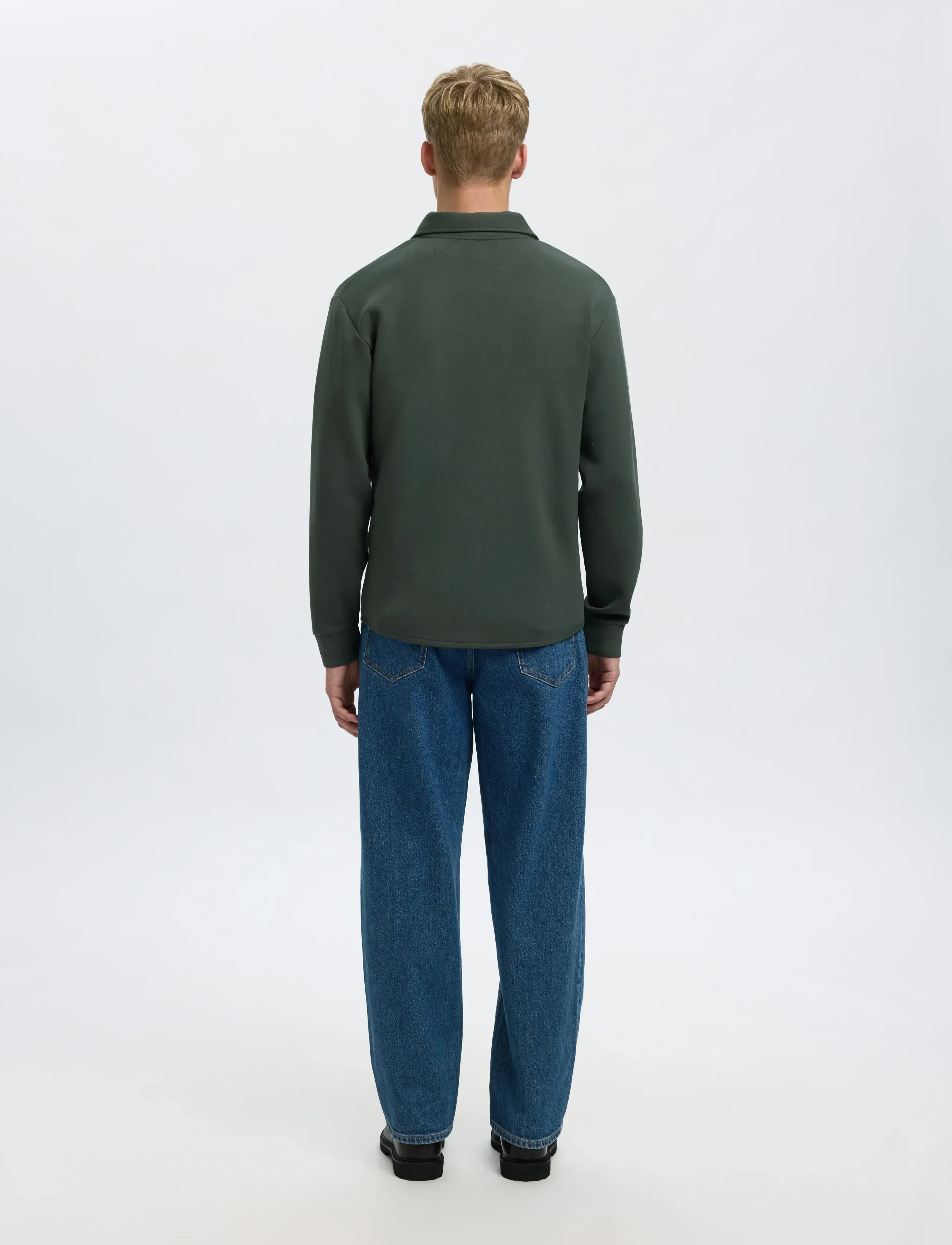 Selected - SLHEMANUEL SOFT FULL ZIP SWEAT NOOS - osta olukorra järgi - deep forest - 2