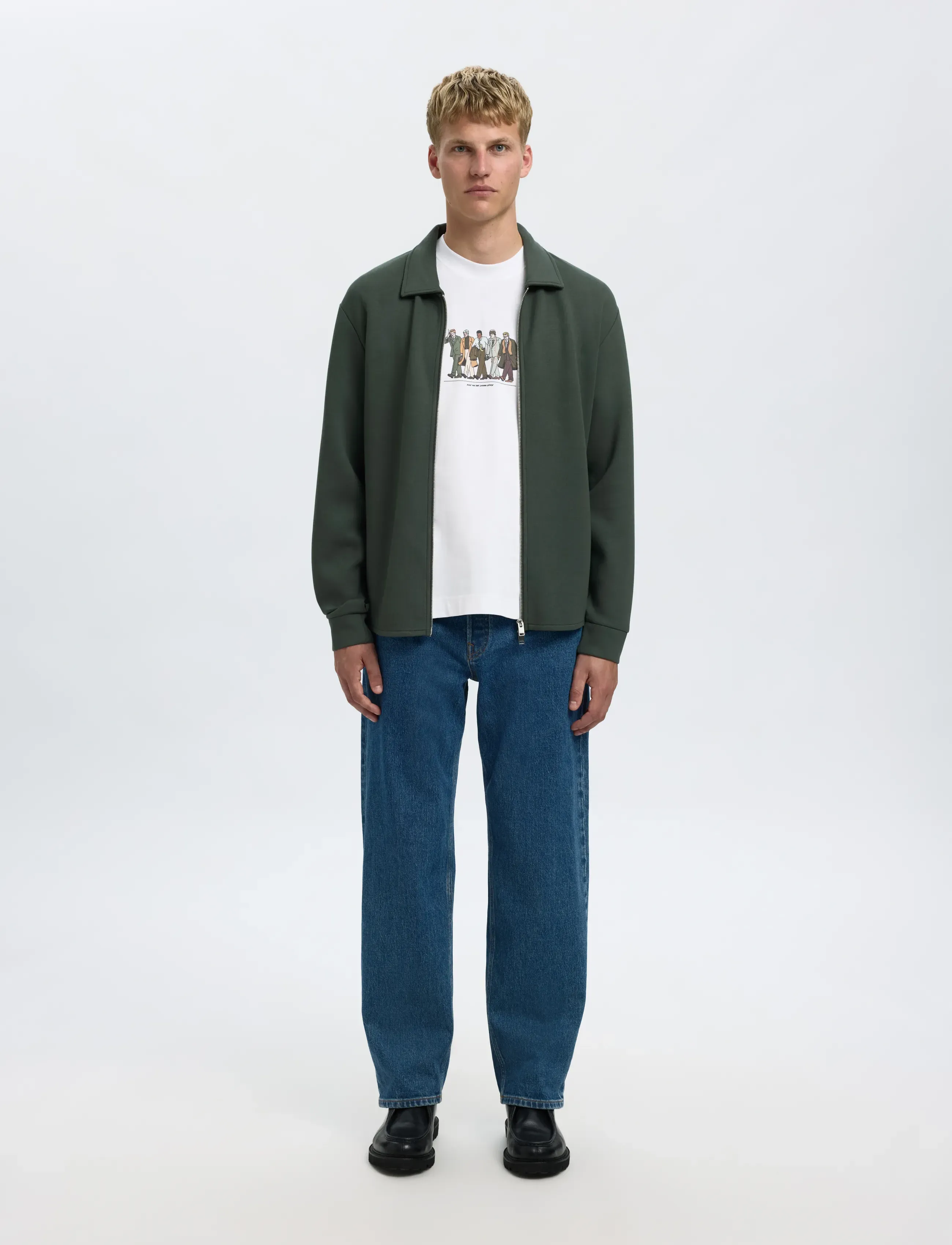 Selected - SLHEMANUEL SOFT FULL ZIP SWEAT NOOS - osta olukorra järgi - deep forest - 3