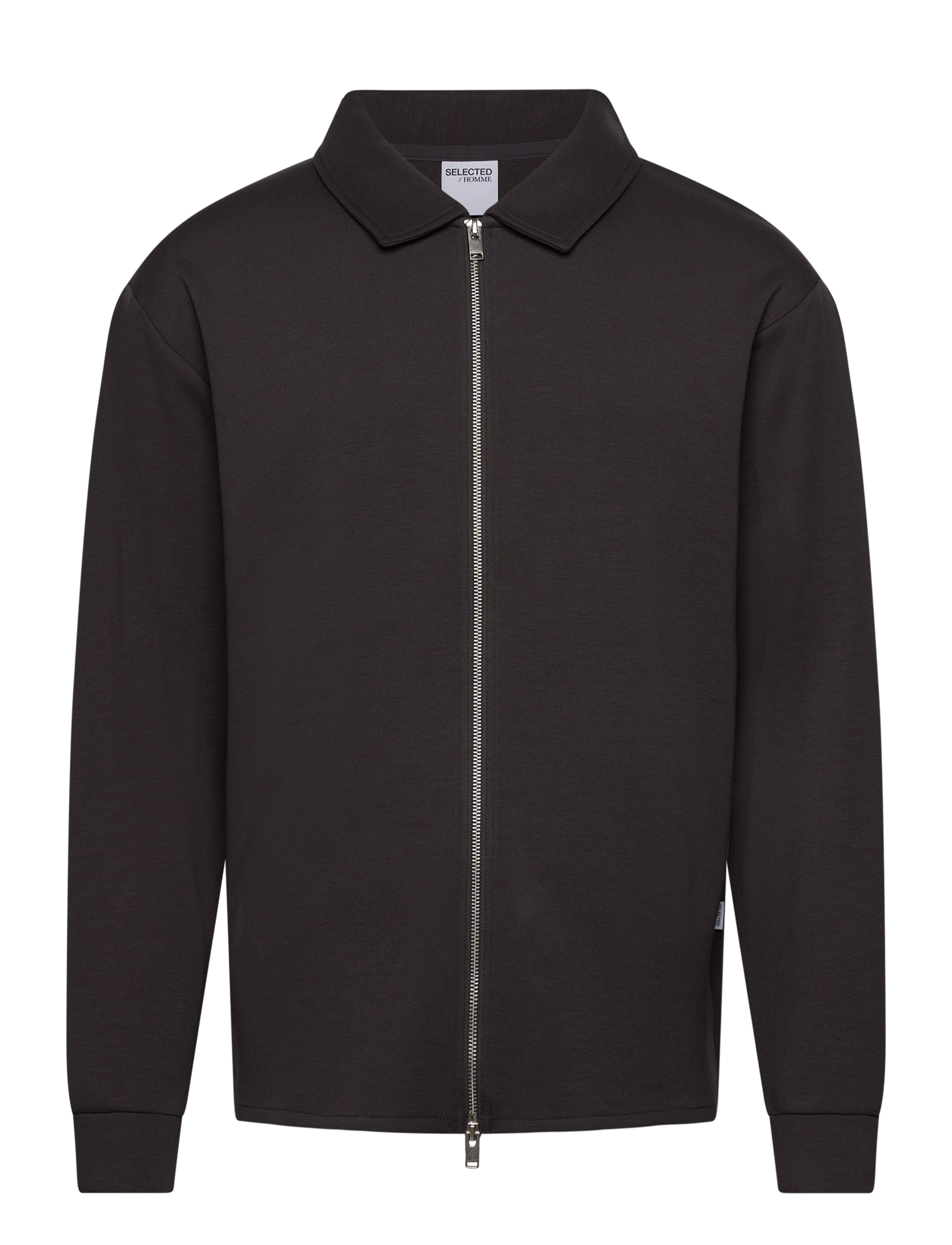Selected SLHEMANUEL SOFT FULL ZIP SWEAT NOOS - Sweatshirts & hættetrøjer - FORGED IRON / grey
