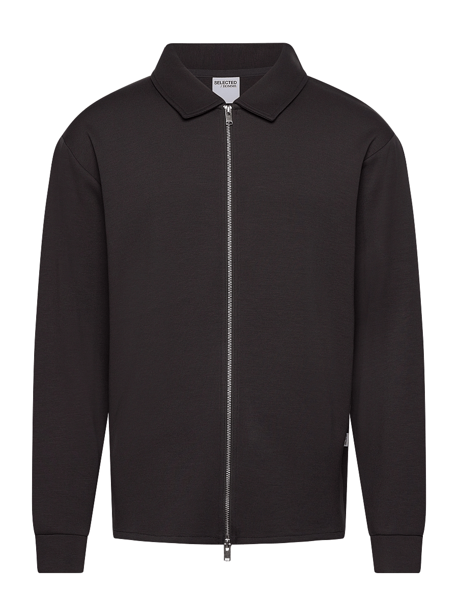 Selected - SLHEMANUEL SOFT FULL ZIP SWEAT NOOS - shop efter anledning - forged iron - 1