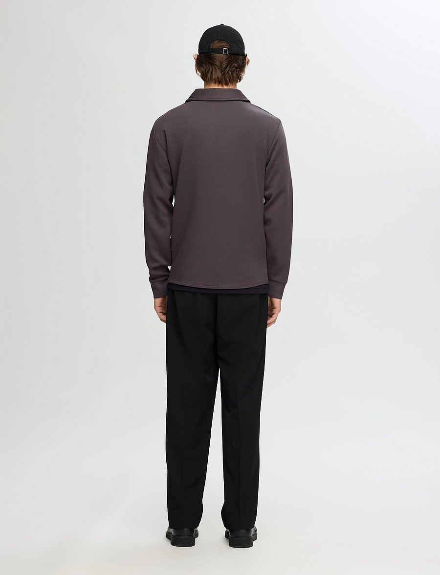 Selected - SLHEMANUEL SOFT FULL ZIP SWEAT NOOS - shop efter anledning - forged iron - 3