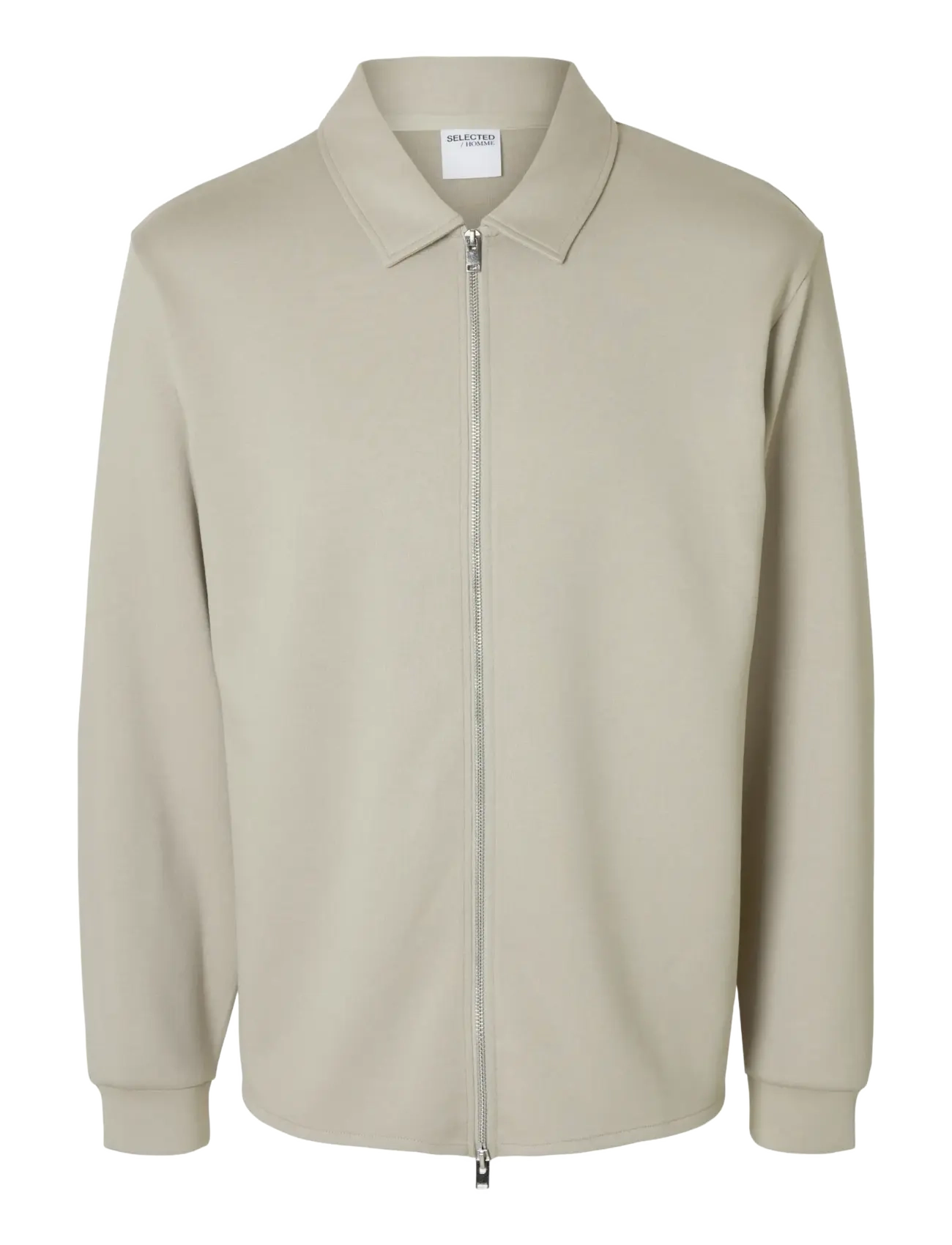 SELECTED Slhemanuel Soft Full Zip Sweat Noos Beige - M - Herren