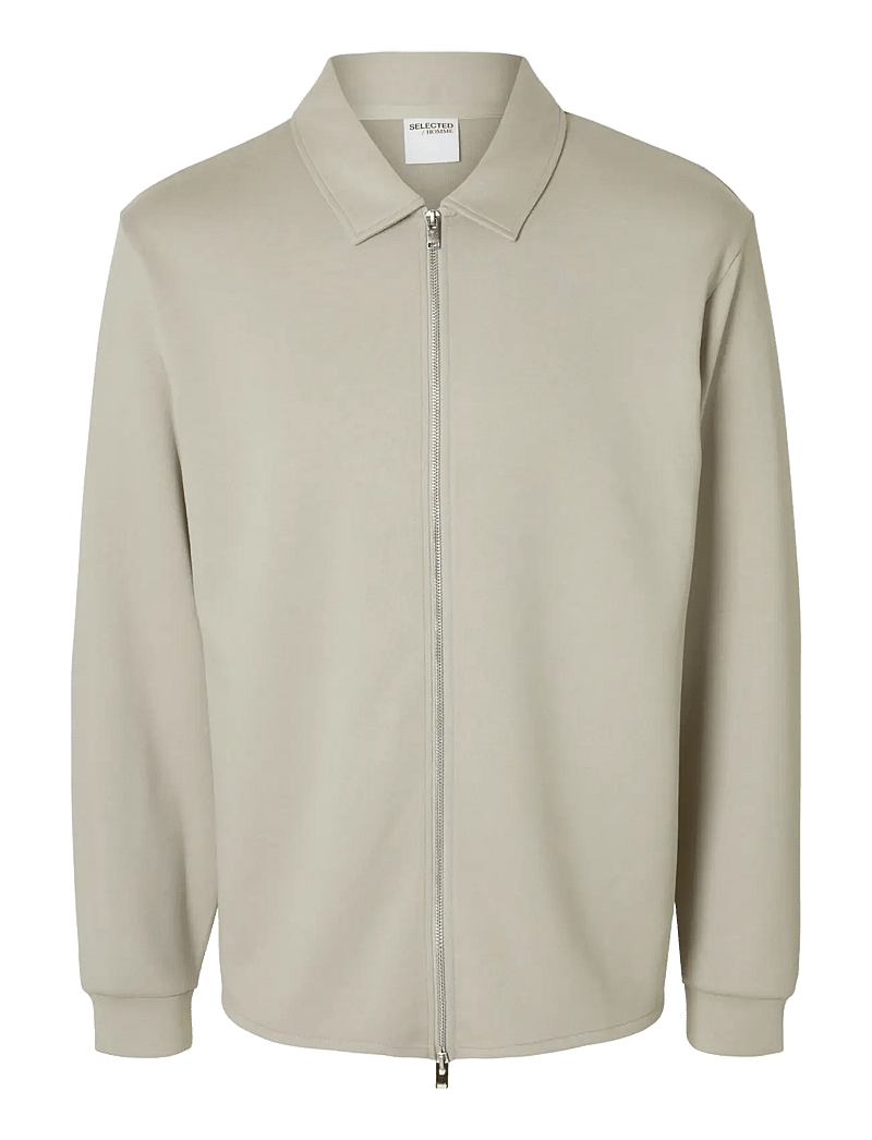 Selected - SLHEMANUEL SOFT FULL ZIP SWEAT NOOS - kollektsioonid - pure cashmere - 1