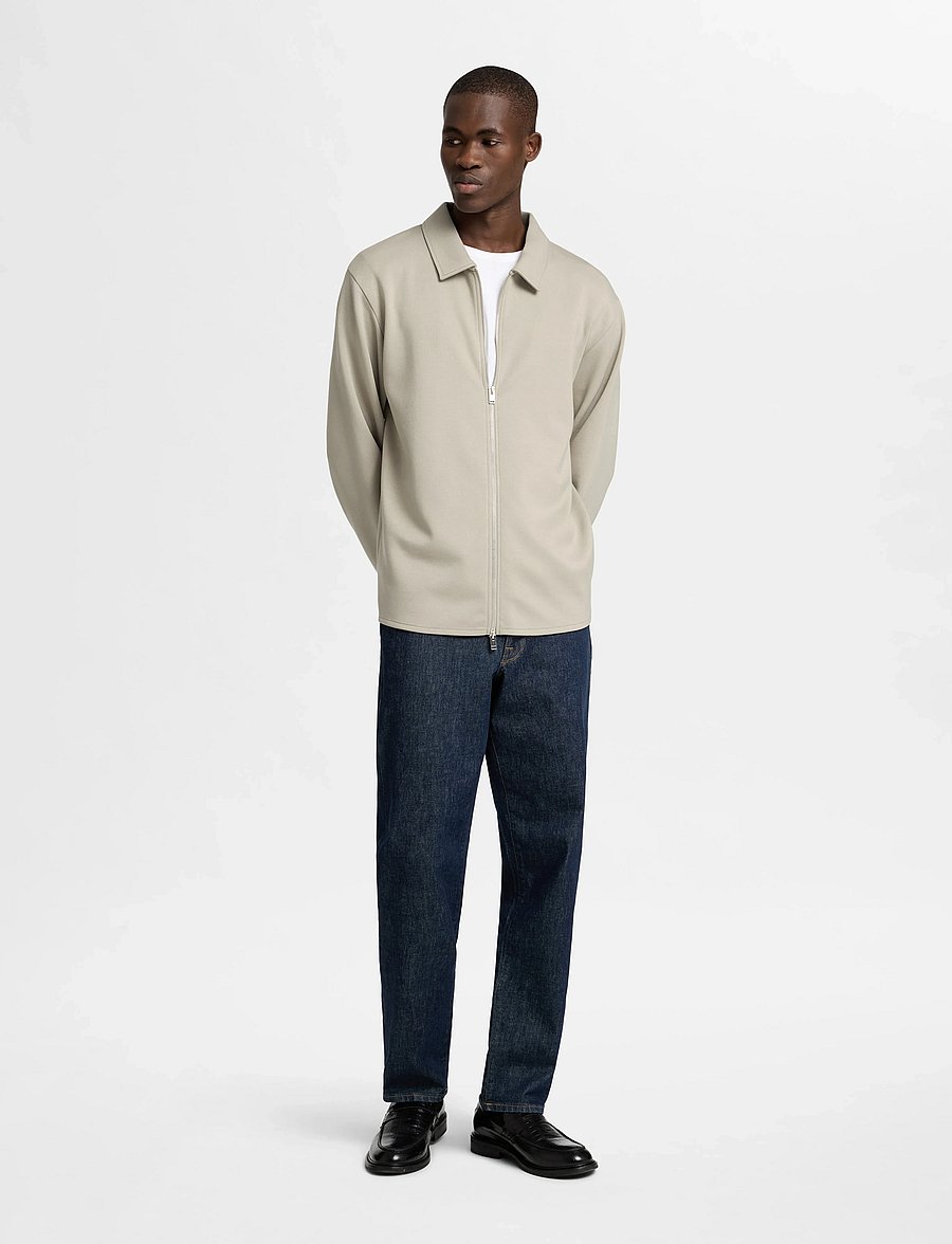 Selected - SLHEMANUEL SOFT FULL ZIP SWEAT NOOS - sweatshirts - pure cashmere - 4