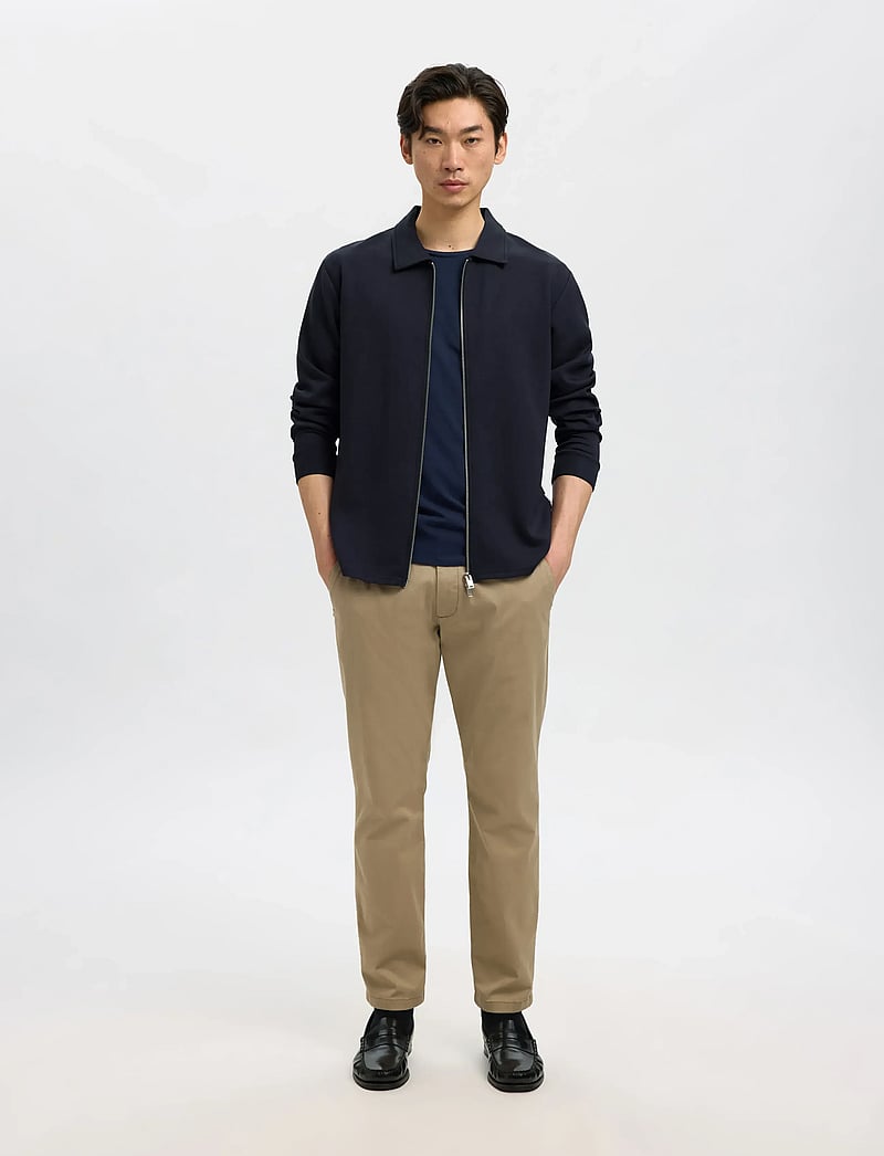 Selected - SLHEMANUEL SOFT FULL ZIP SWEAT NOOS - kollektionen - sky captain - 4