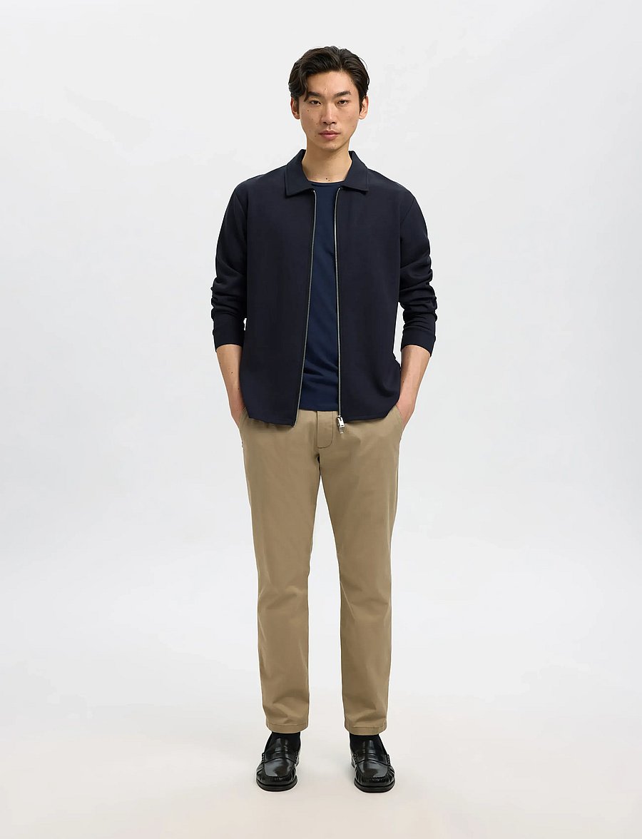 Selected - SLHEMANUEL SOFT FULL ZIP SWEAT NOOS - shop by occasion - sky captain - 4