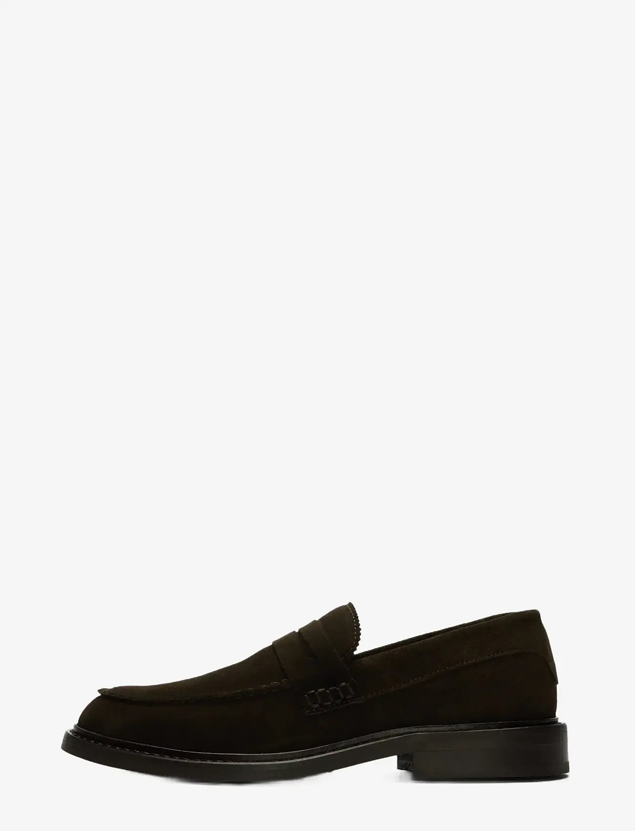 Selected - SLHCARTER SUEDE LOW PENNY LOAFER - kollektioner - chocolate torte - 0