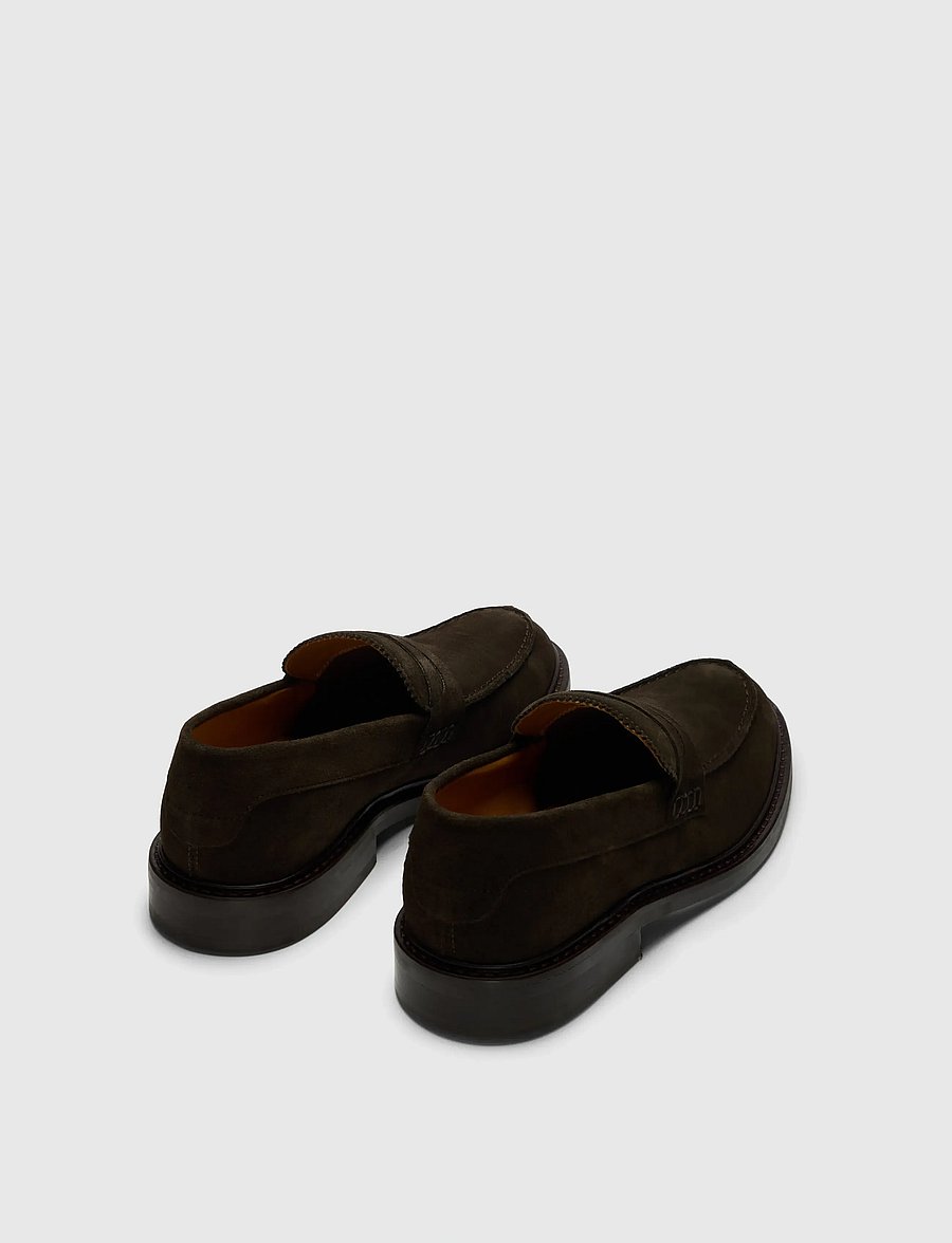 Selected - SLHCARTER SUEDE LOW PENNY LOAFER - shoppa efter tillfälle - chocolate torte - 2