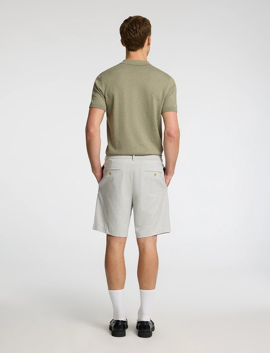 Selected - SLHREGULAR-LEROY PLEAT SHORTS NOOS - chinos shorts - light grey melange - 2
