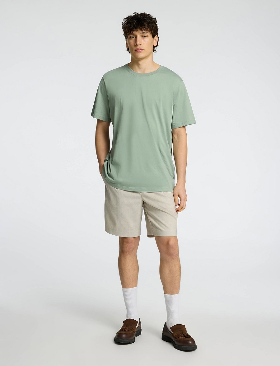 Selected - SLHREGULAR-LEROY PLEAT SHORTS NOOS - chinos shorts - light sand melange - 5