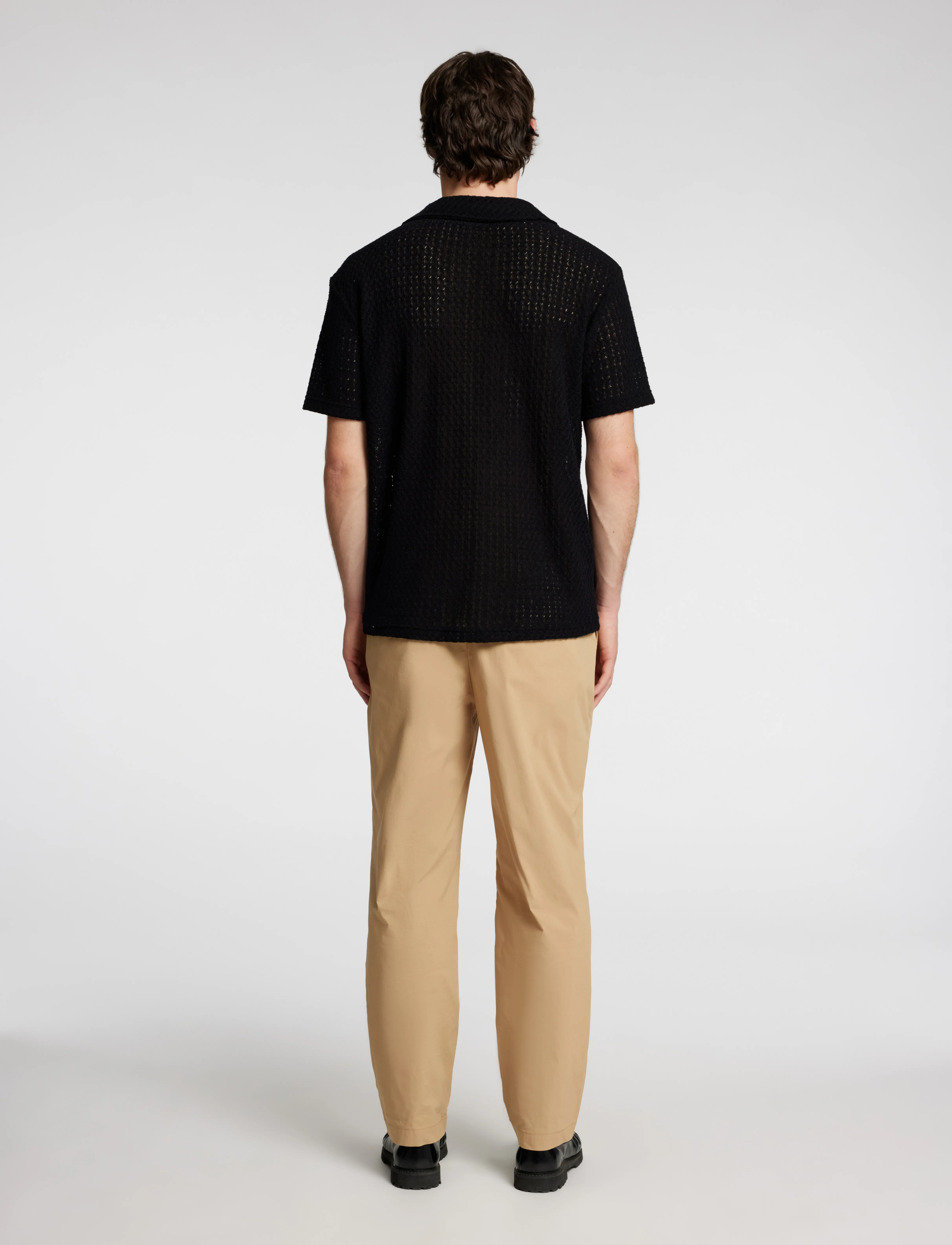 Selected - SLHRELAXBANE SS JERSEY SHIRT - kurzarmhemden - black - 2
