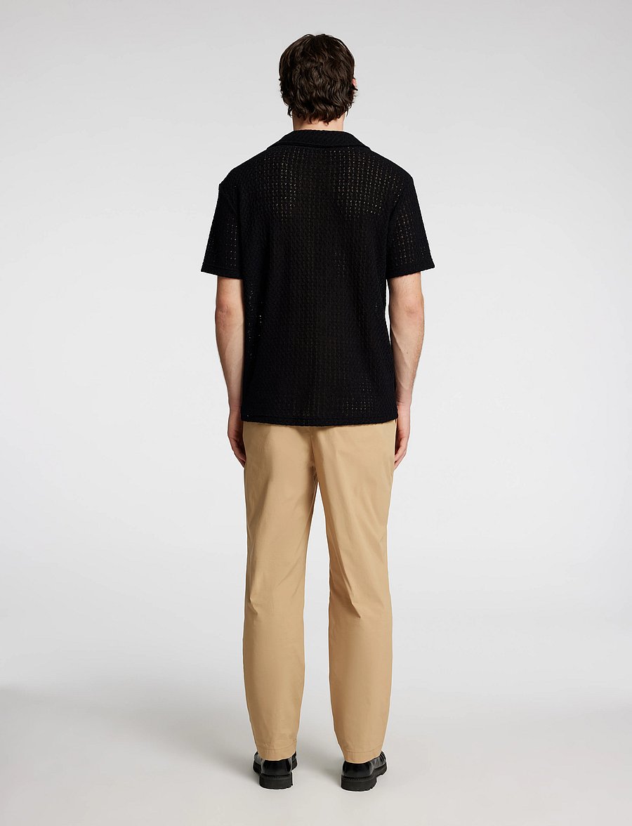 Selected - SLHRELAXBANE SS JERSEY SHIRT - kurzarmhemden - black - 2
