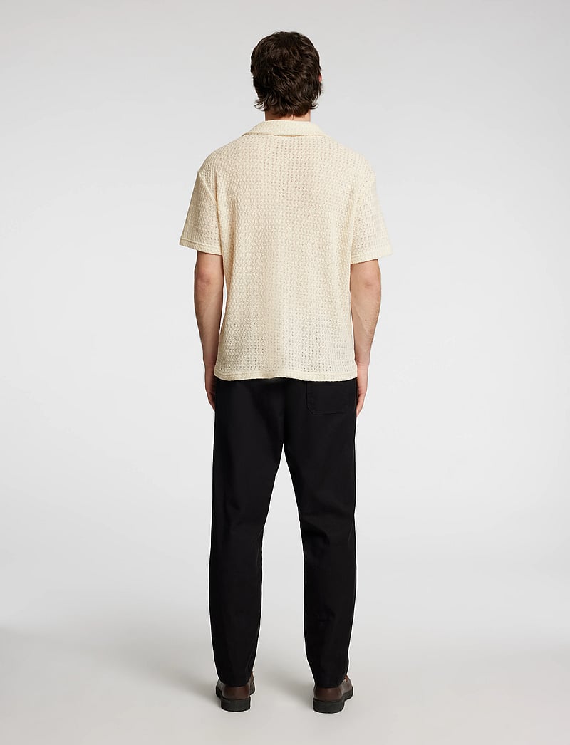 Selected - SLHRELAXBANE SS JERSEY SHIRT - krótki rękaw - egret - 2