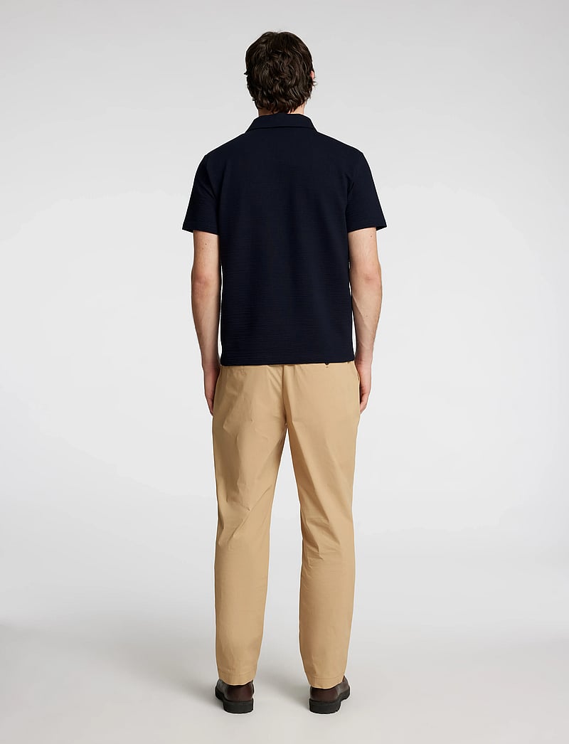 Selected - SLHSANDER SEERSUCKER ZIP SS POLO - lühikeste varrukatega polod - sky captain - 2