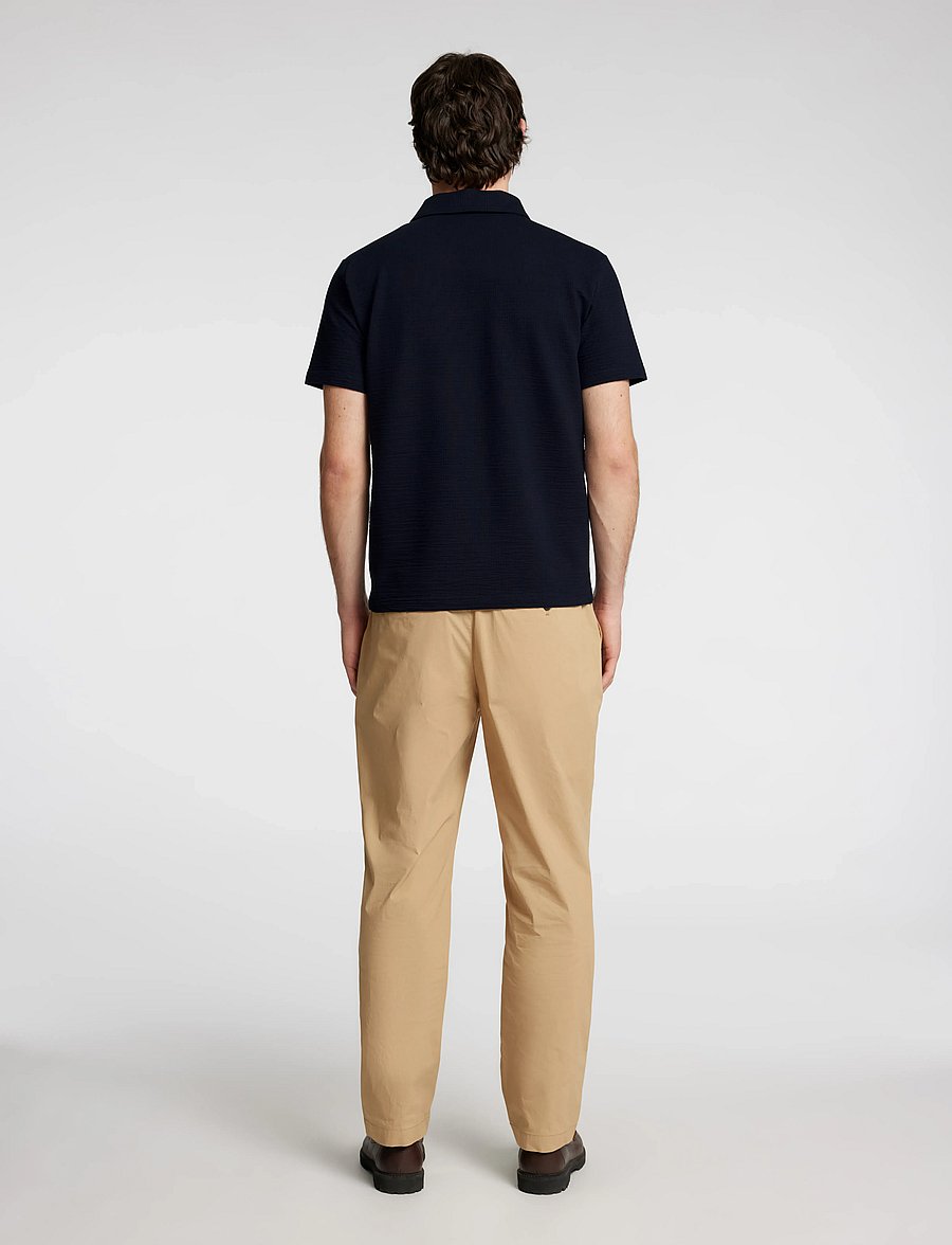 Selected - SLHSANDER SEERSUCKER ZIP SS POLO - polos à manches courtes - sky captain - 2