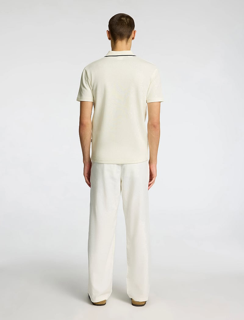 Selected - SLHSANGEV SPLIT NECK SS POLO - kortärmade pikéer - egret - 2