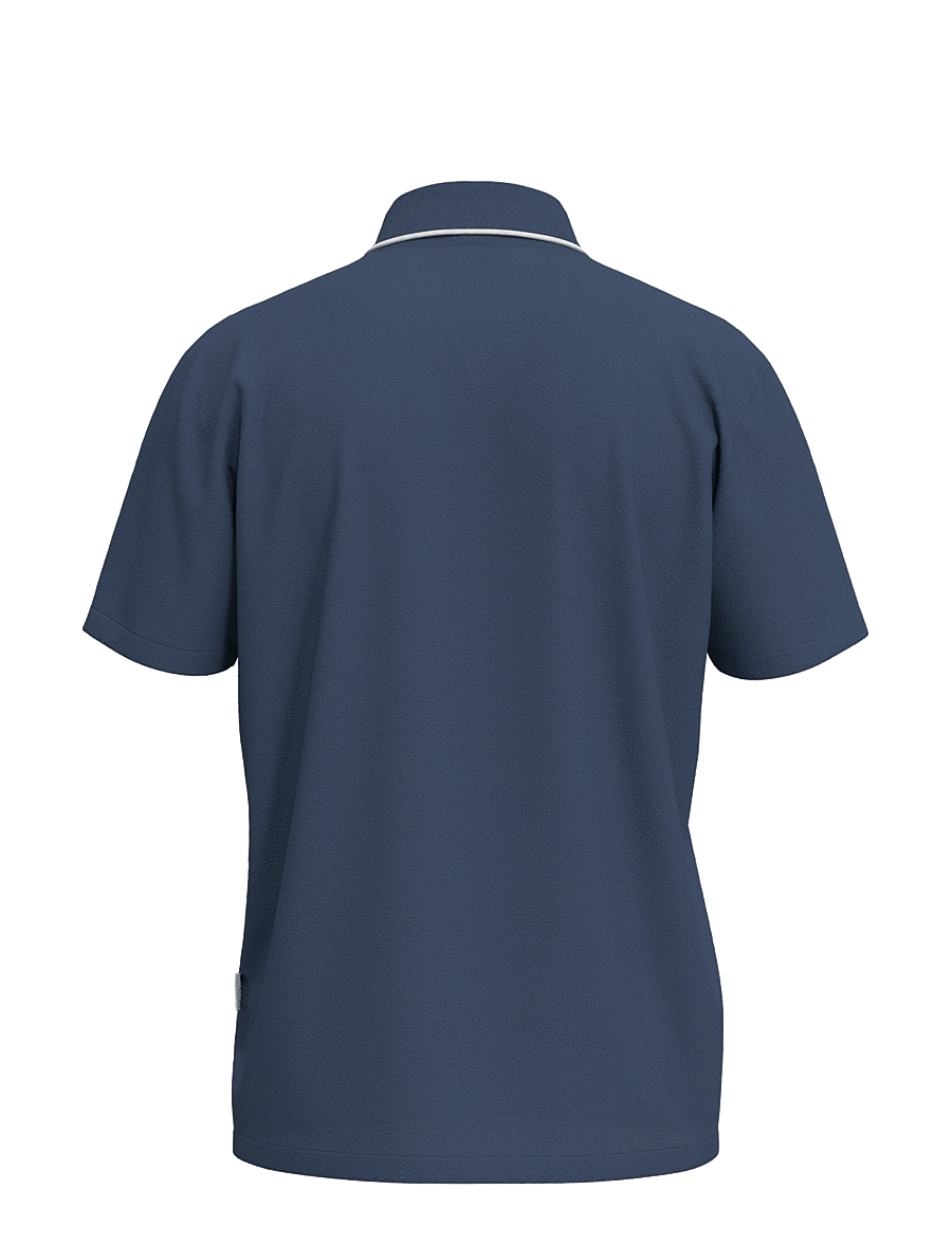 Selected - SLHSANGEV SPLIT NECK SS POLO - kurzärmelig - oceana - 2