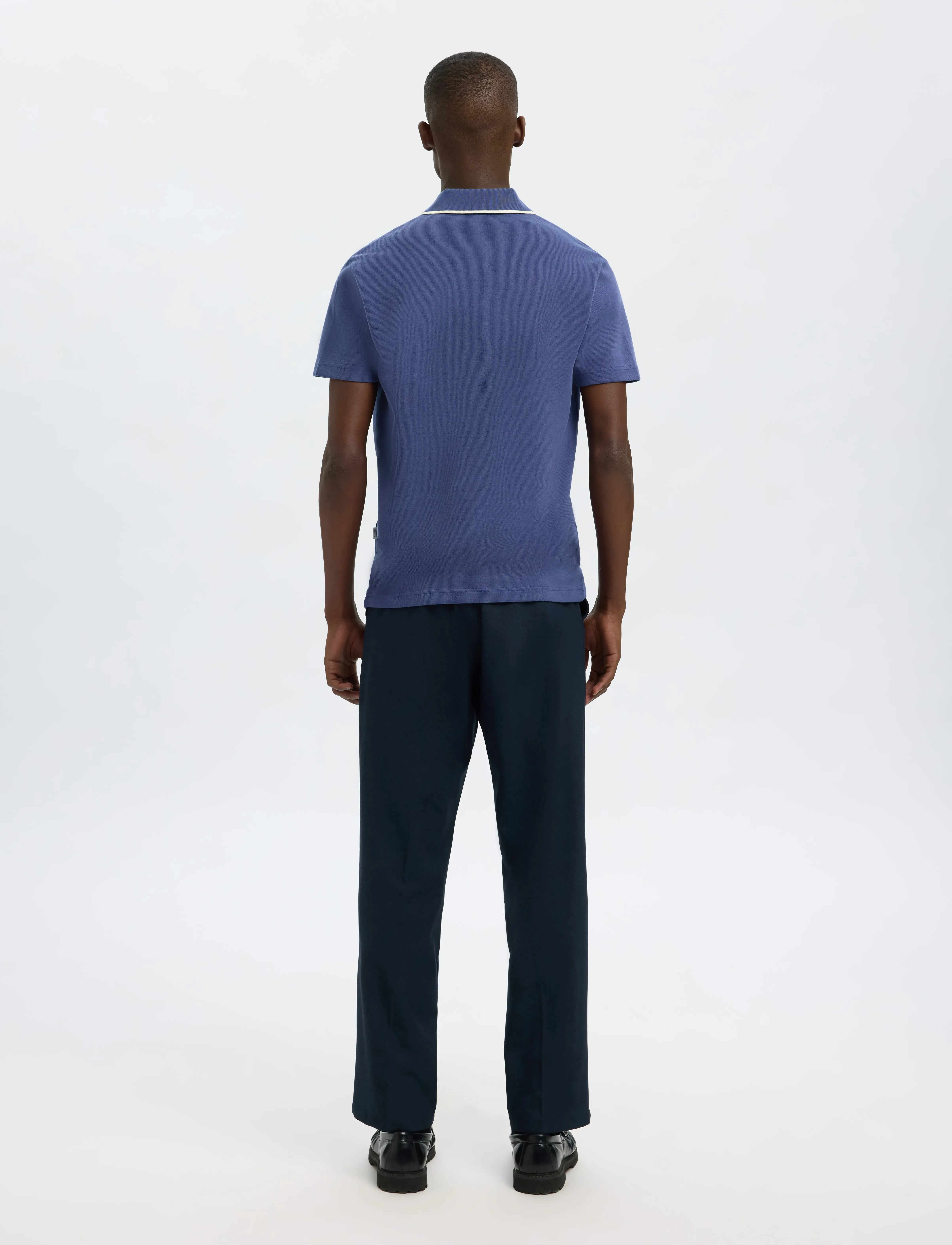 Selected - SLHSANGEV SPLIT NECK SS POLO - die niedrigsten preise - oceana - 3