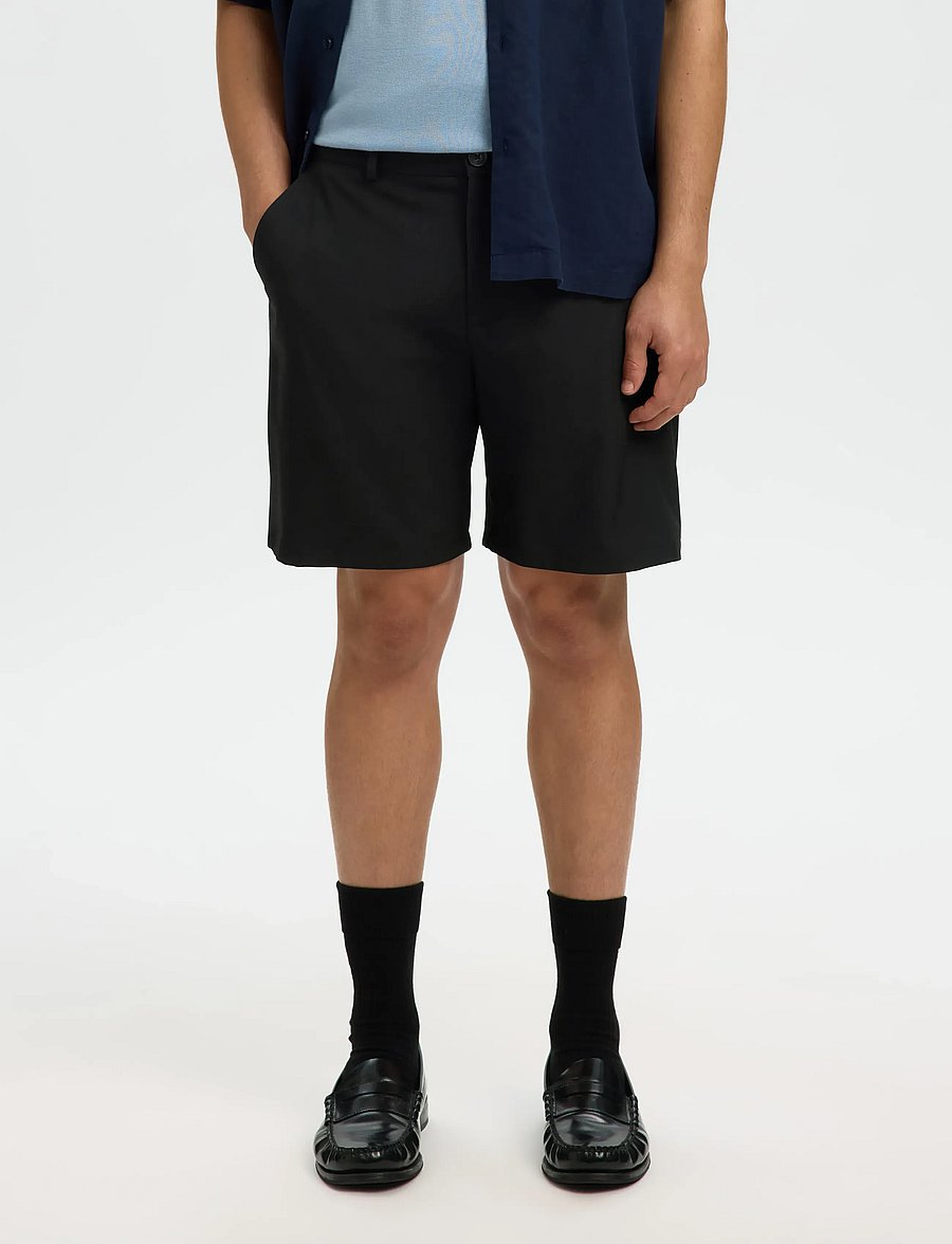 Selected - SLHREGULAR-ROBERT FLEX SHORTS NOOS - casual shorts - black - 0