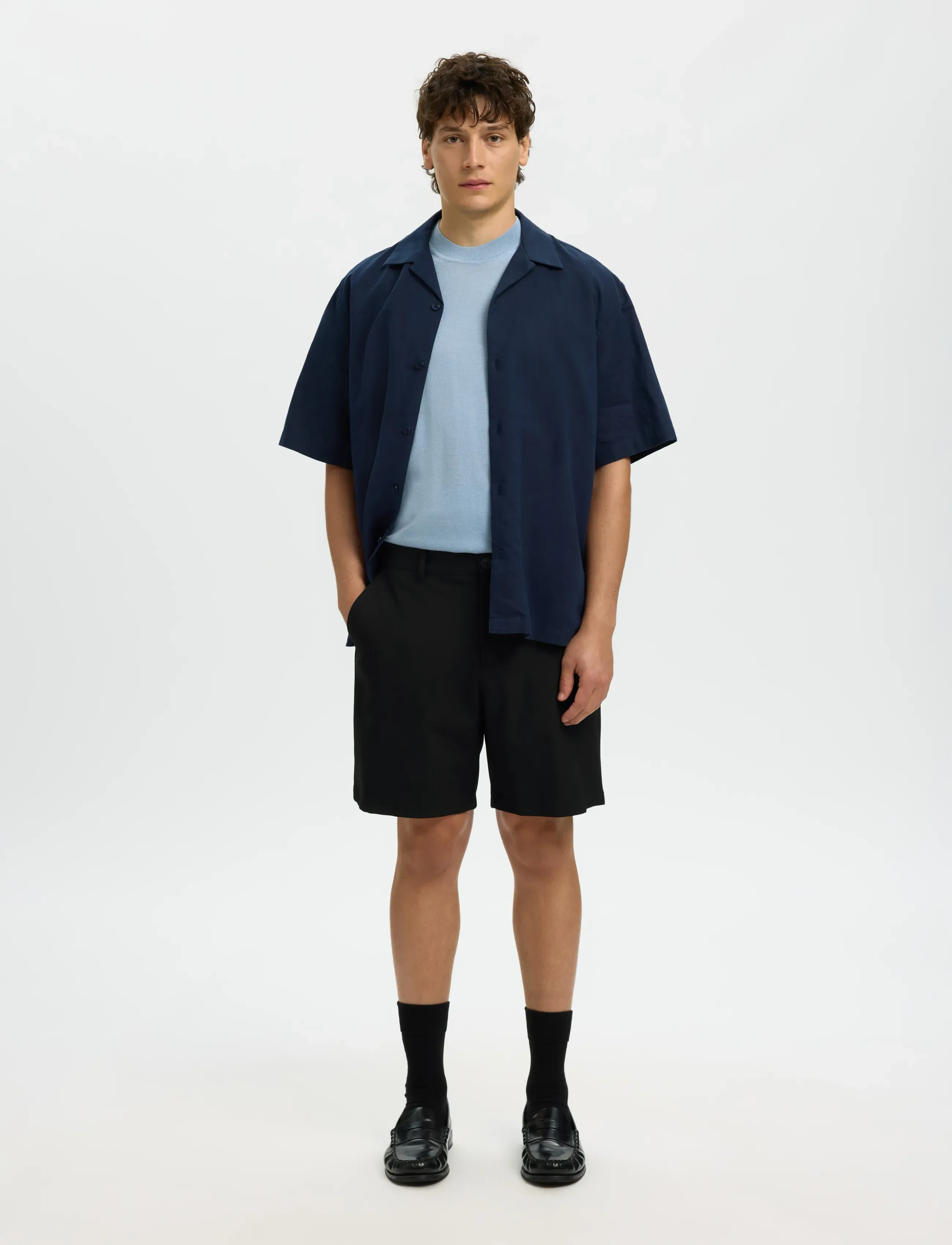 Selected - SLHREGULAR-ROBERT FLEX SHORTS NOOS - casual shorts - black - 3