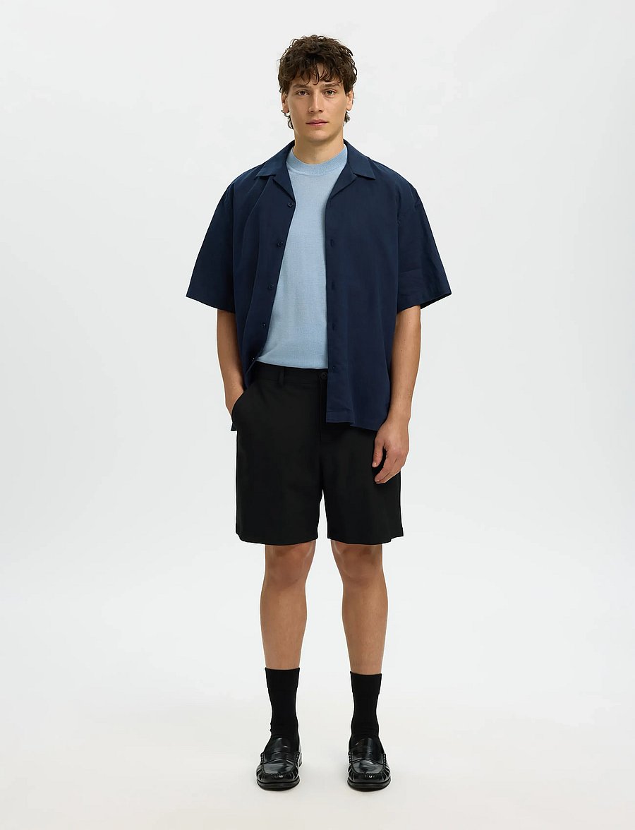 Selected - SLHREGULAR-ROBERT FLEX SHORTS NOOS - casual shorts - black - 3