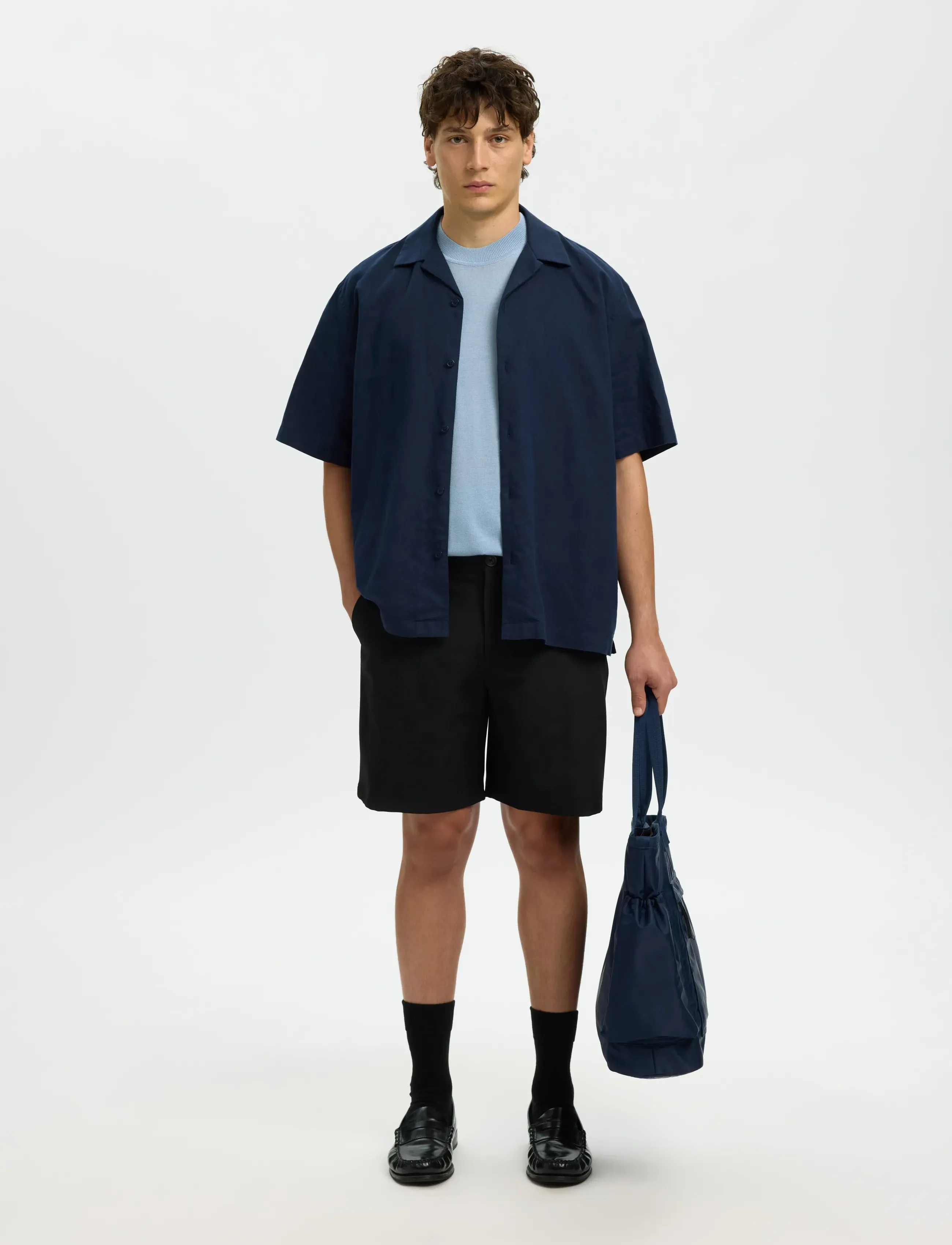 Selected - SLHREGULAR-ROBERT FLEX SHORTS NOOS - casual shorts - black - 5