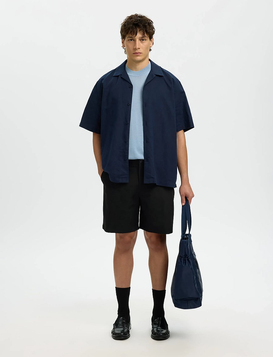 Selected - SLHREGULAR-ROBERT FLEX SHORTS NOOS - casual shorts - black - 5